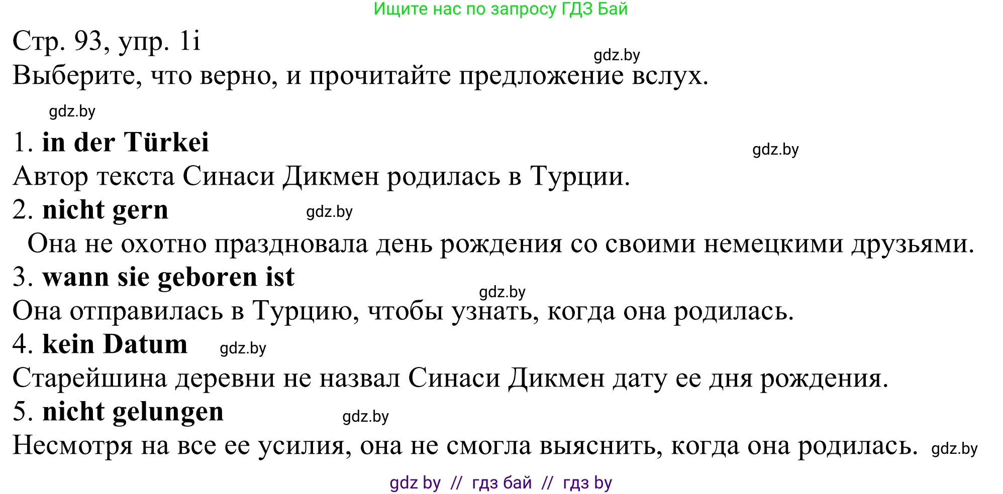Немецкий язык (Deutsch), 11 класс Учебник (Schülerbuch), авторы: Будько Антонина Филипповна (Budjko Antonina), Урбанович Инна Ювинальевна (Urbanowitsch Ina), издательство Вышэйшая школа, Минск, 2019, бирюзового цвета, страница 93, номер 1i, Решение