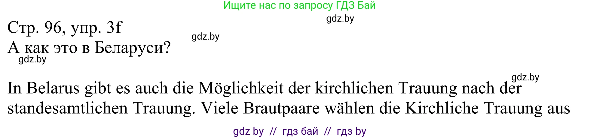 Немецкий язык (Deutsch), 11 класс Учебник (Schülerbuch), авторы: Будько Антонина Филипповна (Budjko Antonina), Урбанович Инна Ювинальевна (Urbanowitsch Ina), издательство Вышэйшая школа, Минск, 2019, бирюзового цвета, страница 96, номер 3f, Решение