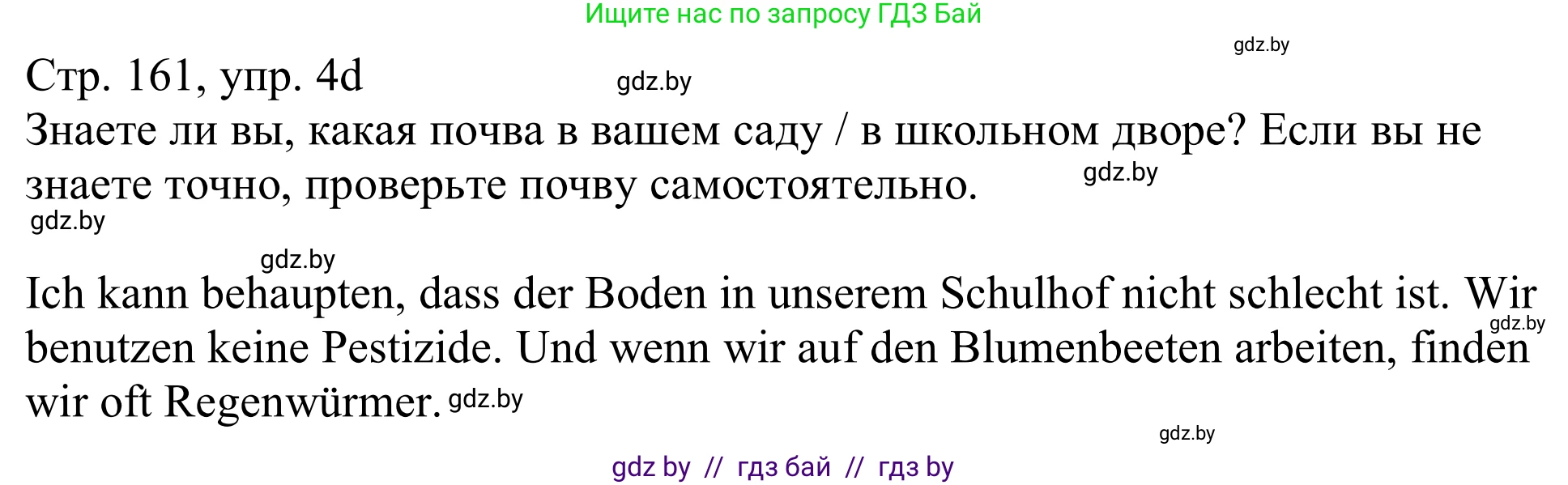 Немецкий язык (Deutsch), 11 класс Учебник (Schülerbuch), авторы: Будько Антонина Филипповна (Budjko Antonina), Урбанович Инна Ювинальевна (Urbanowitsch Ina), издательство Вышэйшая школа, Минск, 2019, бирюзового цвета, страница 161, номер 4d, Решение