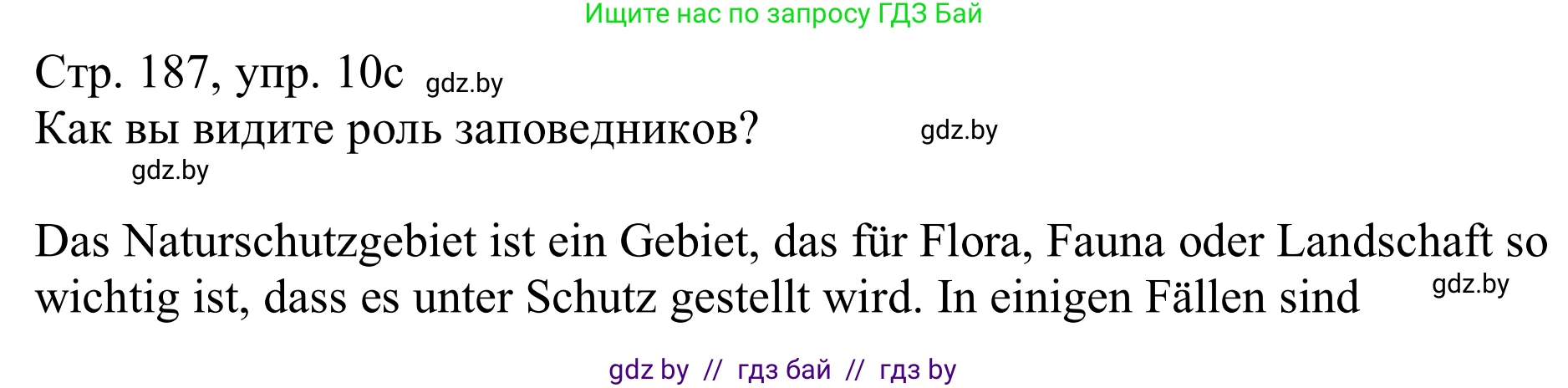 Немецкий язык (Deutsch), 11 класс Учебник (Schülerbuch), авторы: Будько Антонина Филипповна (Budjko Antonina), Урбанович Инна Ювинальевна (Urbanowitsch Ina), издательство Вышэйшая школа, Минск, 2019, бирюзового цвета, страница 187, номер 10c, Решение