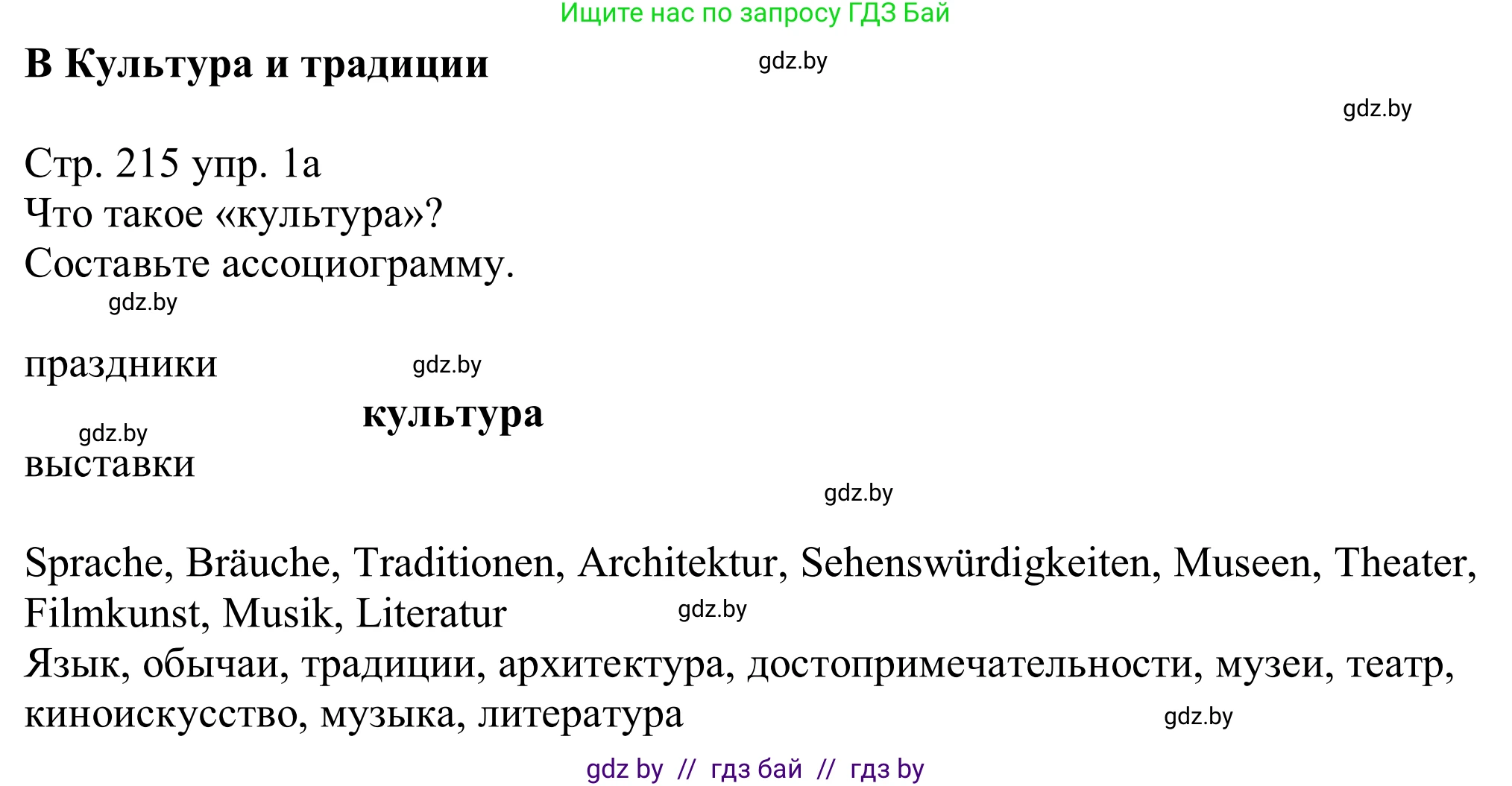 Немецкий язык (Deutsch), 11 класс Учебник (Schülerbuch), авторы: Будько Антонина Филипповна (Budjko Antonina), Урбанович Инна Ювинальевна (Urbanowitsch Ina), издательство Вышэйшая школа, Минск, 2019, бирюзового цвета, страница 215, номер 1a, Решение
