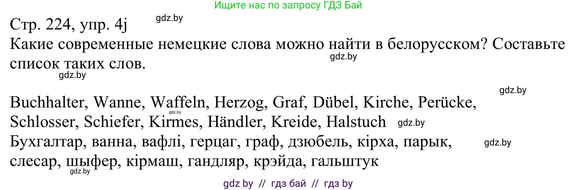 Немецкий язык (Deutsch), 11 класс Учебник (Schülerbuch), авторы: Будько Антонина Филипповна (Budjko Antonina), Урбанович Инна Ювинальевна (Urbanowitsch Ina), издательство Вышэйшая школа, Минск, 2019, бирюзового цвета, страница 224, номер 4j, Решение