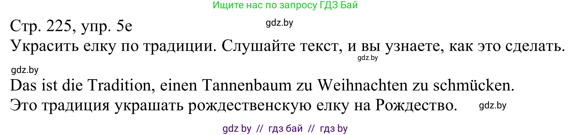 Немецкий язык (Deutsch), 11 класс Учебник (Schülerbuch), авторы: Будько Антонина Филипповна (Budjko Antonina), Урбанович Инна Ювинальевна (Urbanowitsch Ina), издательство Вышэйшая школа, Минск, 2019, бирюзового цвета, страница 225, номер 5e, Решение
