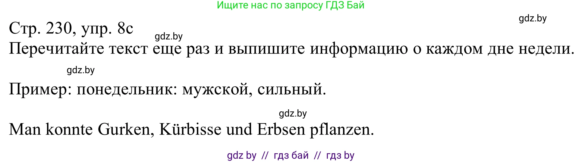 Немецкий язык (Deutsch), 11 класс Учебник (Schülerbuch), авторы: Будько Антонина Филипповна (Budjko Antonina), Урбанович Инна Ювинальевна (Urbanowitsch Ina), издательство Вышэйшая школа, Минск, 2019, бирюзового цвета, страница 230, номер 8c, Решение