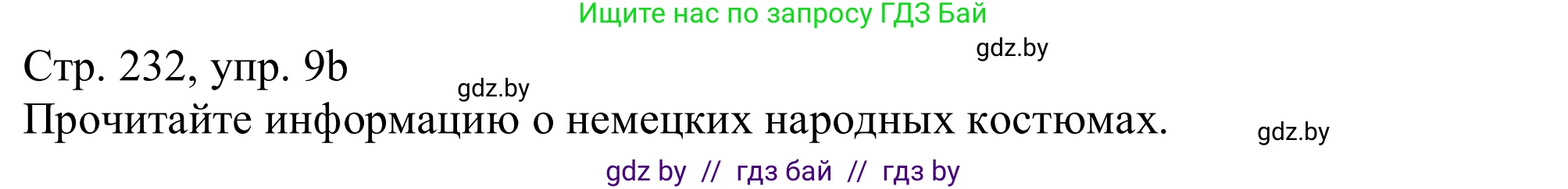Немецкий язык (Deutsch), 11 класс Учебник (Schülerbuch), авторы: Будько Антонина Филипповна (Budjko Antonina), Урбанович Инна Ювинальевна (Urbanowitsch Ina), издательство Вышэйшая школа, Минск, 2019, бирюзового цвета, страница 232, номер 9b, Решение