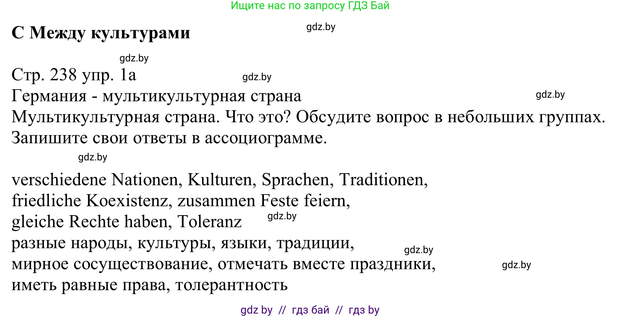 Немецкий язык (Deutsch), 11 класс Учебник (Schülerbuch), авторы: Будько Антонина Филипповна (Budjko Antonina), Урбанович Инна Ювинальевна (Urbanowitsch Ina), издательство Вышэйшая школа, Минск, 2019, бирюзового цвета, страница 238, номер 1a, Решение