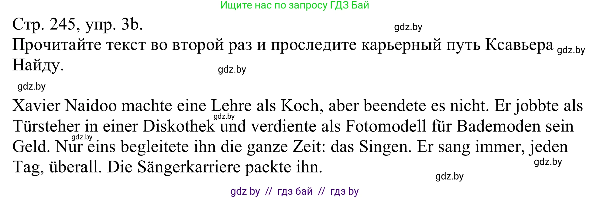 Немецкий язык (Deutsch), 11 класс Учебник (Schülerbuch), авторы: Будько Антонина Филипповна (Budjko Antonina), Урбанович Инна Ювинальевна (Urbanowitsch Ina), издательство Вышэйшая школа, Минск, 2019, бирюзового цвета, страница 245, номер 3b, Решение