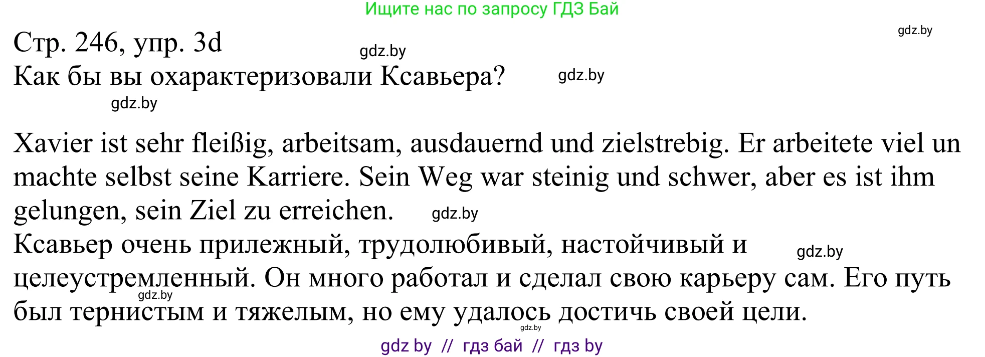 Немецкий язык (Deutsch), 11 класс Учебник (Schülerbuch), авторы: Будько Антонина Филипповна (Budjko Antonina), Урбанович Инна Ювинальевна (Urbanowitsch Ina), издательство Вышэйшая школа, Минск, 2019, бирюзового цвета, страница 246, номер 3d, Решение