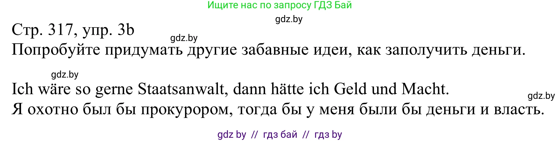 Немецкий язык (Deutsch), 11 класс Учебник (Schülerbuch), авторы: Будько Антонина Филипповна (Budjko Antonina), Урбанович Инна Ювинальевна (Urbanowitsch Ina), издательство Вышэйшая школа, Минск, 2019, бирюзового цвета, страница 317, номер 3, Решение (продолжение 2)