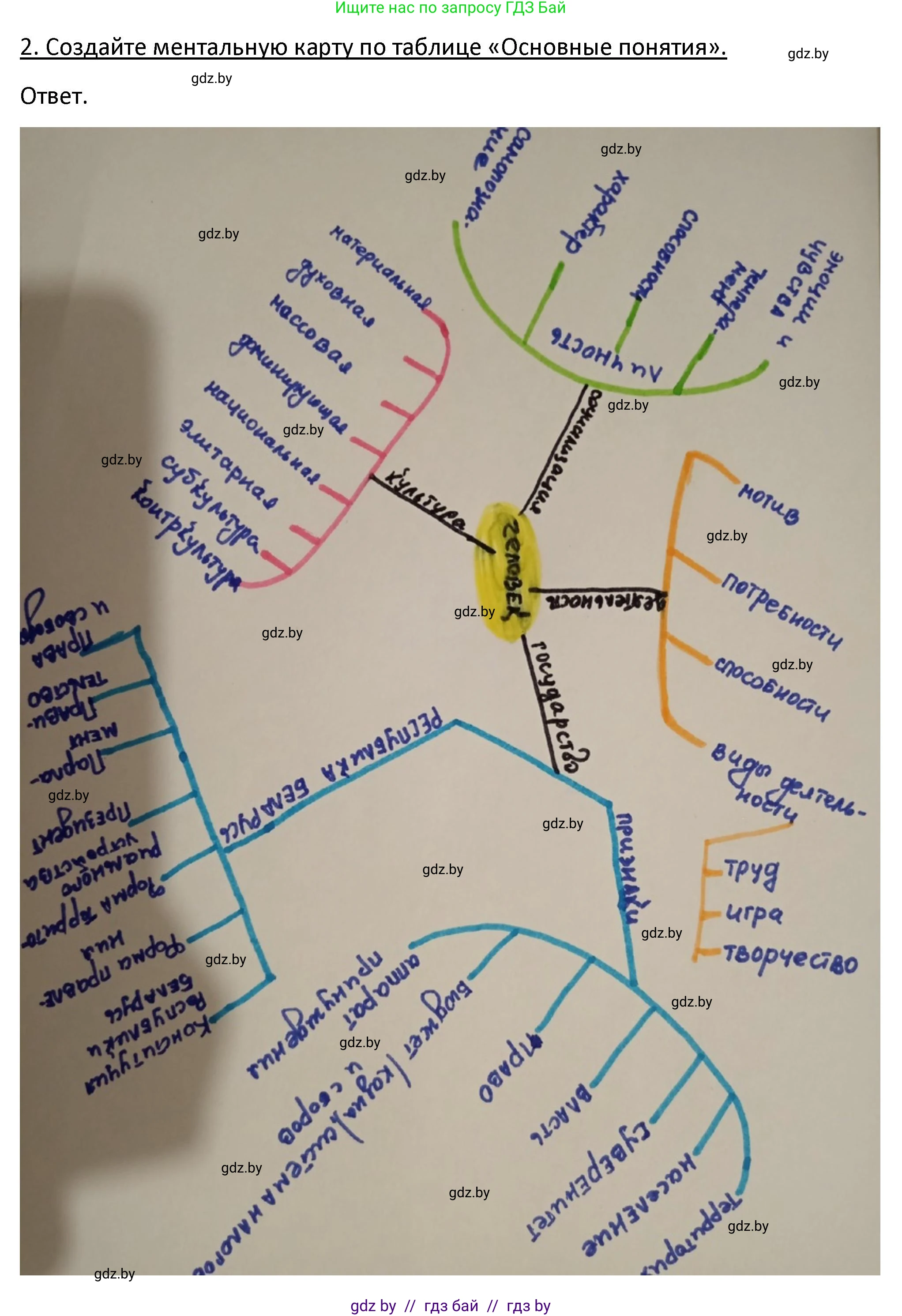 Обществоведение, 9 класс Учебник, авторы: Данилов Александр Николаевич, Полейко Елена Александровна, Кушнер Надежда Васильевна, Бернат Ирина Петровна, Белов А А, Кизима С А, Клецкова И М, Легчилин А А, Солодухо А С, Рубанов А В, издательство Адукацыя i выхаванне, Минск, 2019, жёлтого цвета, страница 209, номер 2, Решение