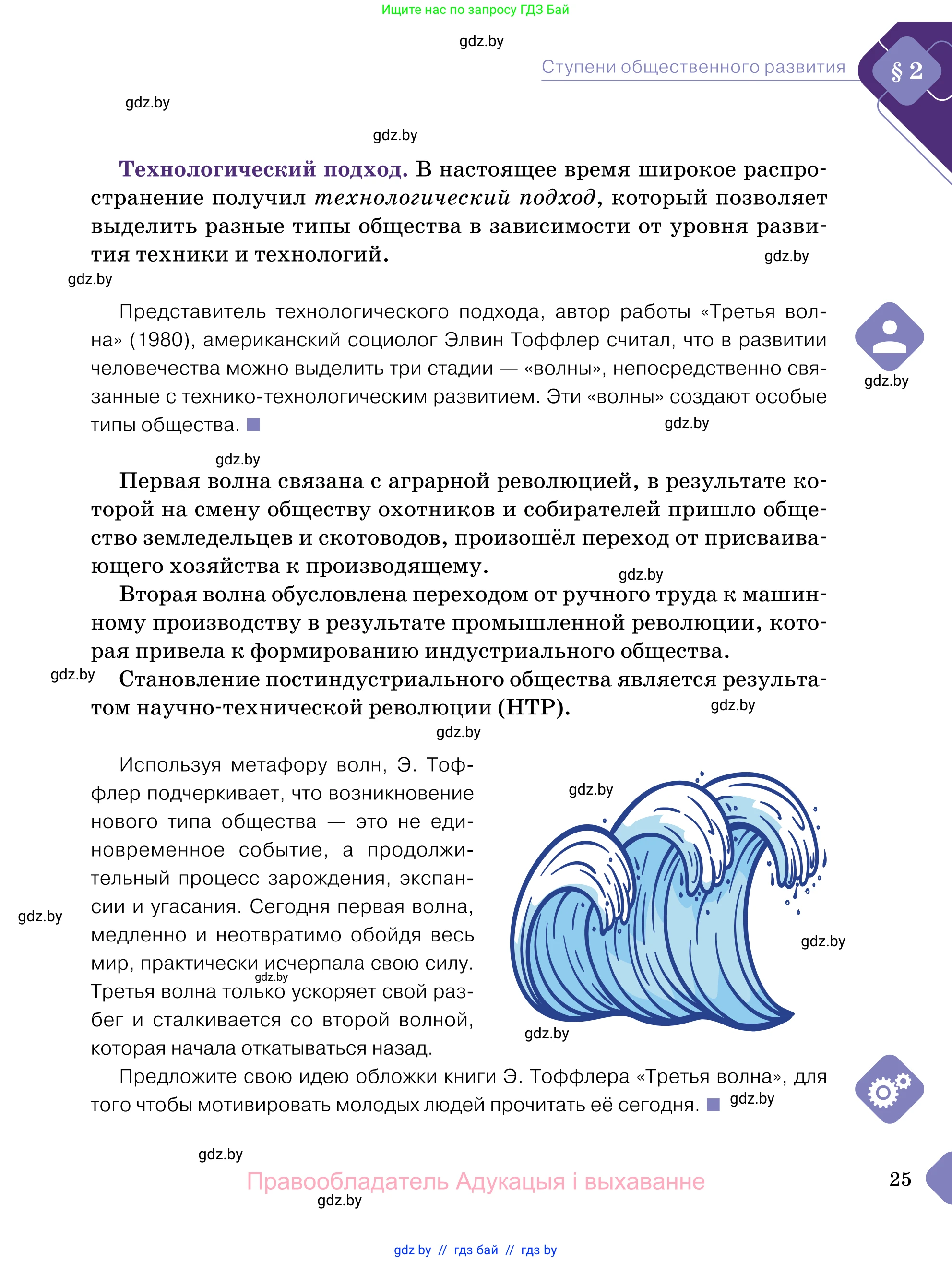 Обществоведение, 11 класс Учебник, авторы: Чуприс Ольга Ивановна, Балашенко Сергей Александрович, Денисюк Нина Павловна, Калинин С А, Киселёва Т М, Короткевич М П, Михалёва Т Н, Петоченко Т М, Побережная О Е, Подкопаев В В, Салей Е А, Шидловский А В, издательство Адукацыя i выхаванне, Минск, 2021, салатового цвета, страница 25