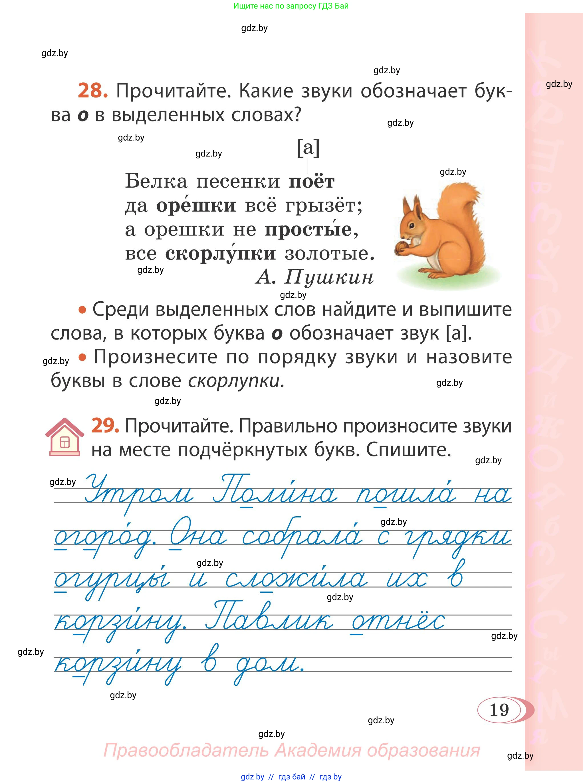 Русский язык, 2 класс Учебник, автор: Антипова Маргарита Борисовна, издательство Академия образования, Минск, 2025, Часть 1, страница 19