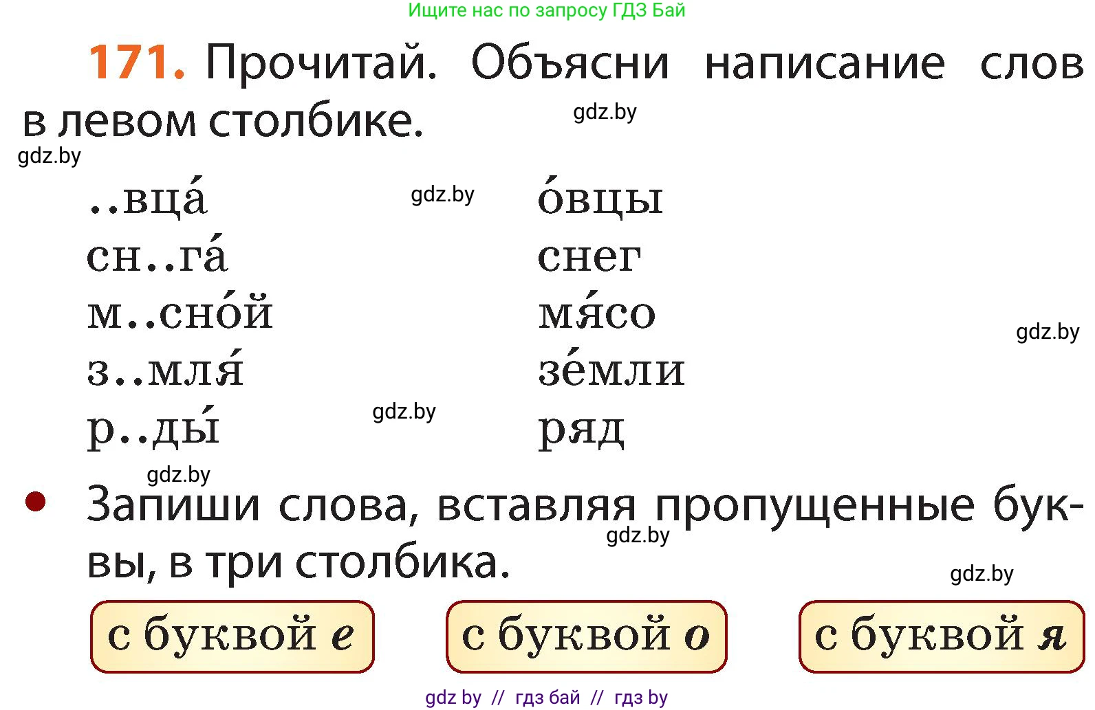 Русский язык, 2 класс Учебник, авторы: Гулецкая Елена Алексеевна, Федорович Галина Михайловна, издательство Национальный институт образования, Минск, 2022, коричневого цвета, Часть 1, страница 104, номер 171, Условие