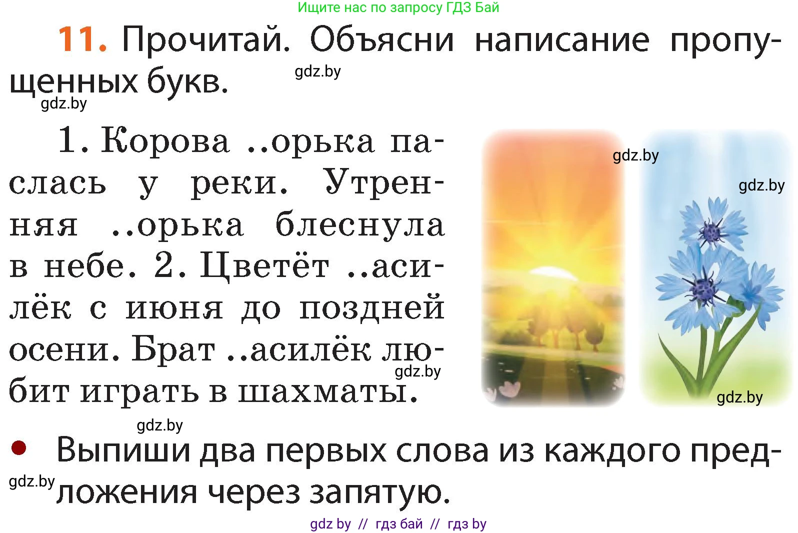 Русский язык, 2 класс Учебник, авторы: Гулецкая Елена Алексеевна, Федорович Галина Михайловна, издательство Национальный институт образования, Минск, 2022, коричневого цвета, Часть 2, страница 11, номер 11, Условие