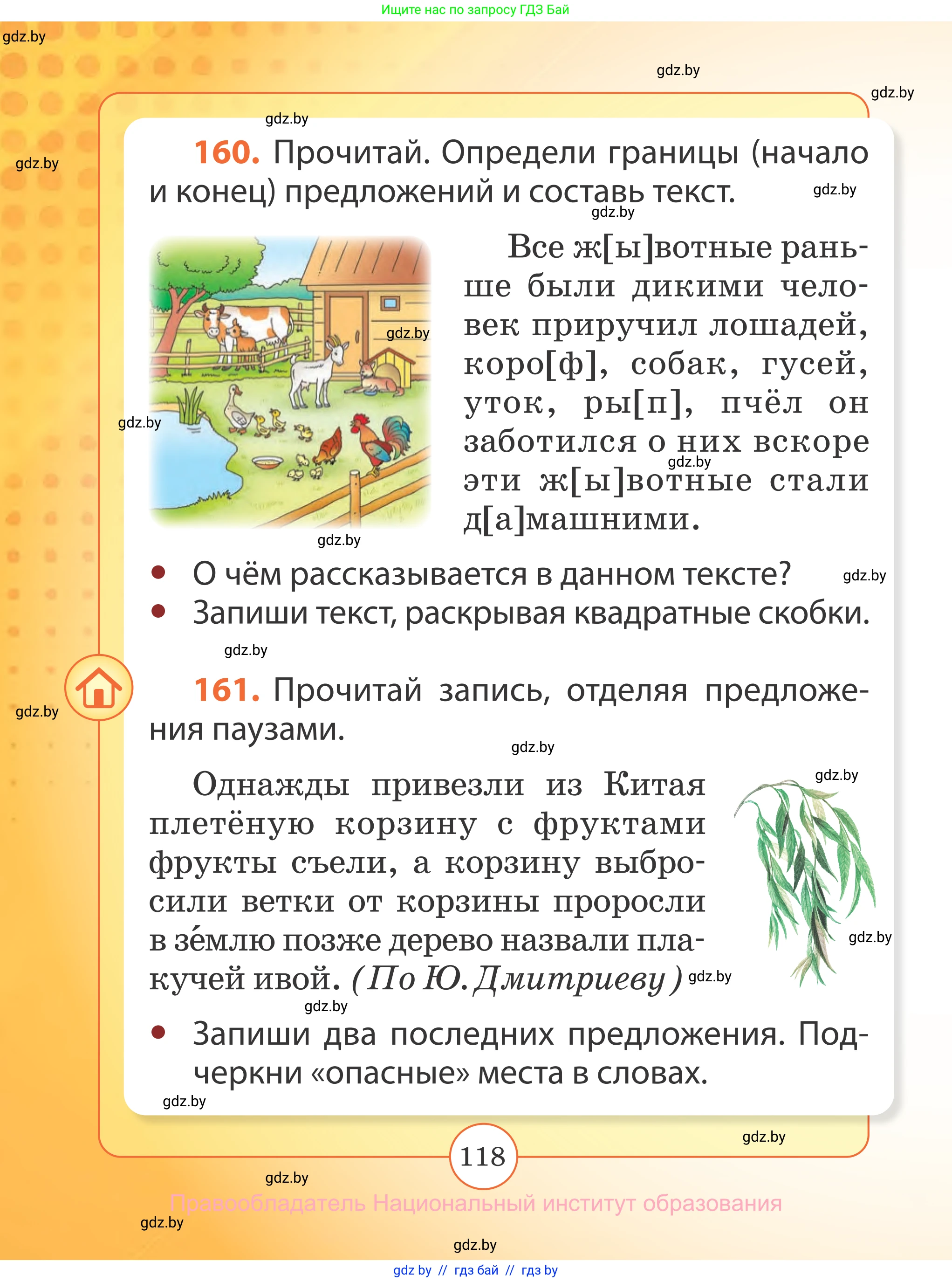 Русский язык, 2 класс Учебник, авторы: Гулецкая Елена Алексеевна, Федорович Галина Михайловна, издательство Национальный институт образования, Минск, 2022, коричневого цвета, Часть 2, страница 118