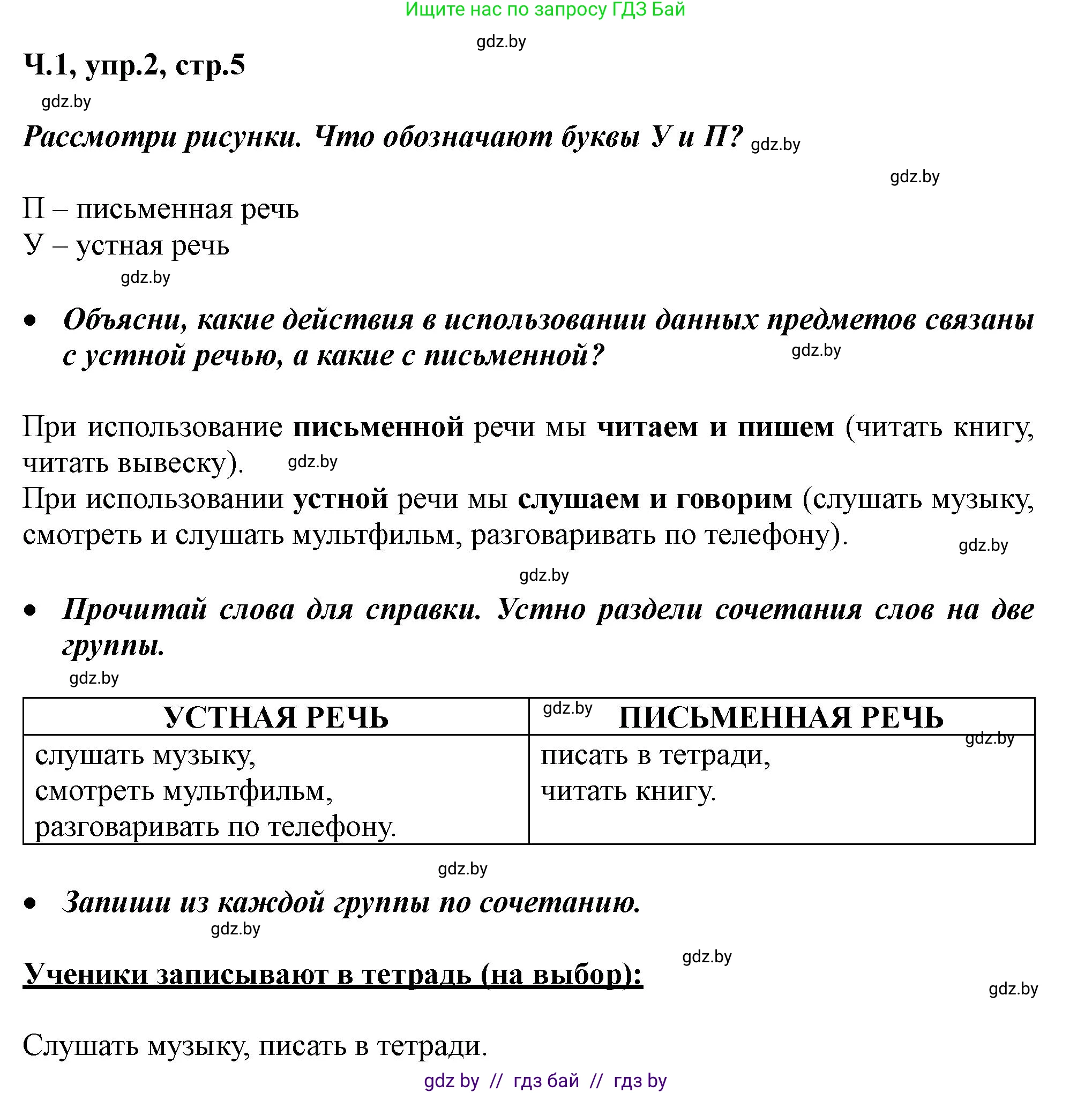 Русский язык, 2 класс Учебник, авторы: Гулецкая Елена Алексеевна, Федорович Галина Михайловна, издательство Национальный институт образования, Минск, 2022, коричневого цвета, Часть 1, страница 5, номер 2, Решение