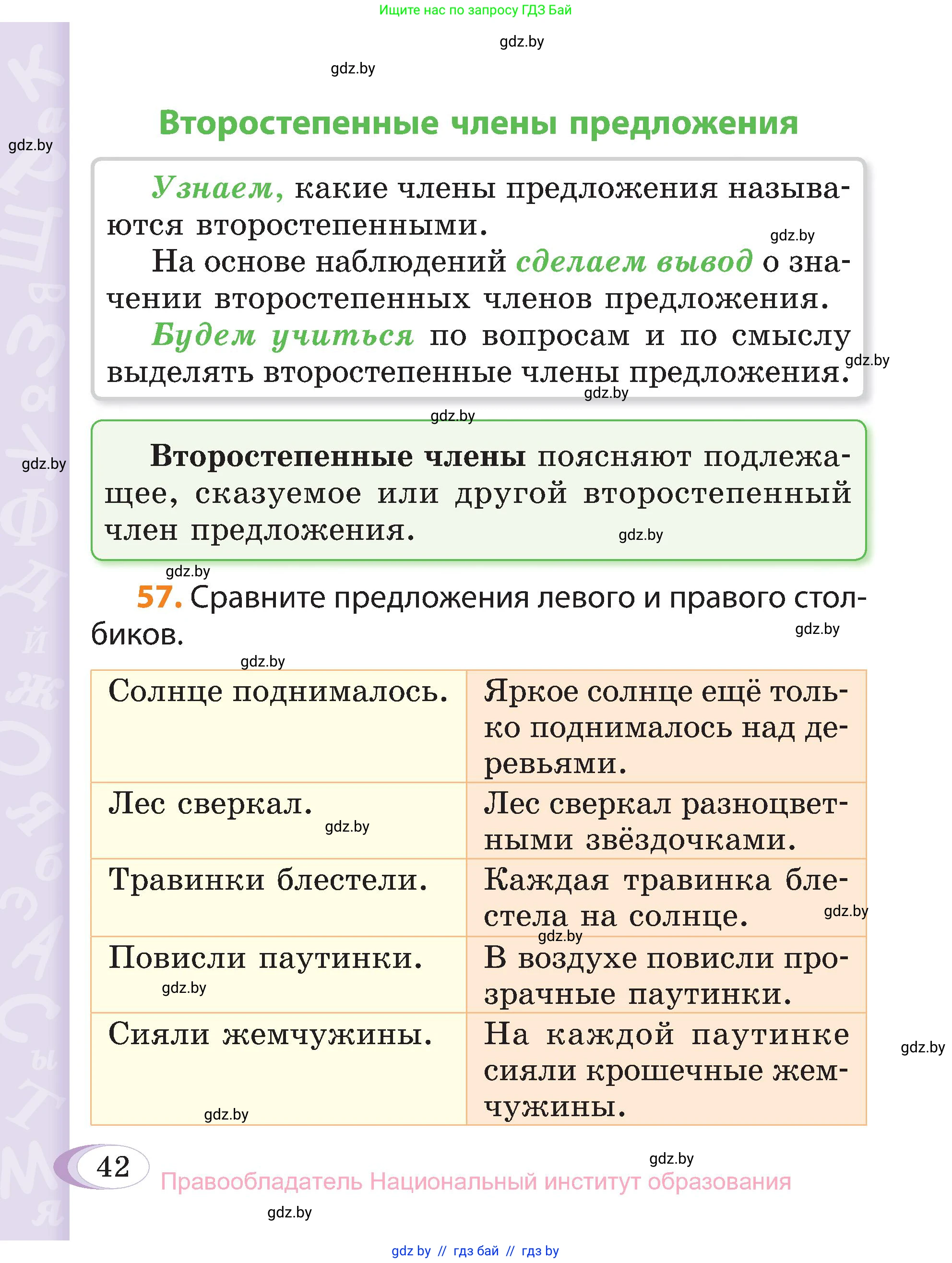 Русский язык, 3 класс Учебник, авторы: Антипова Маргарита Борисовна, Верниковская Алла Викторовна, Грабчикова Елена Самарьевна, издательство Национальный институт образования, Минск, 2023, Часть 1, страница 42