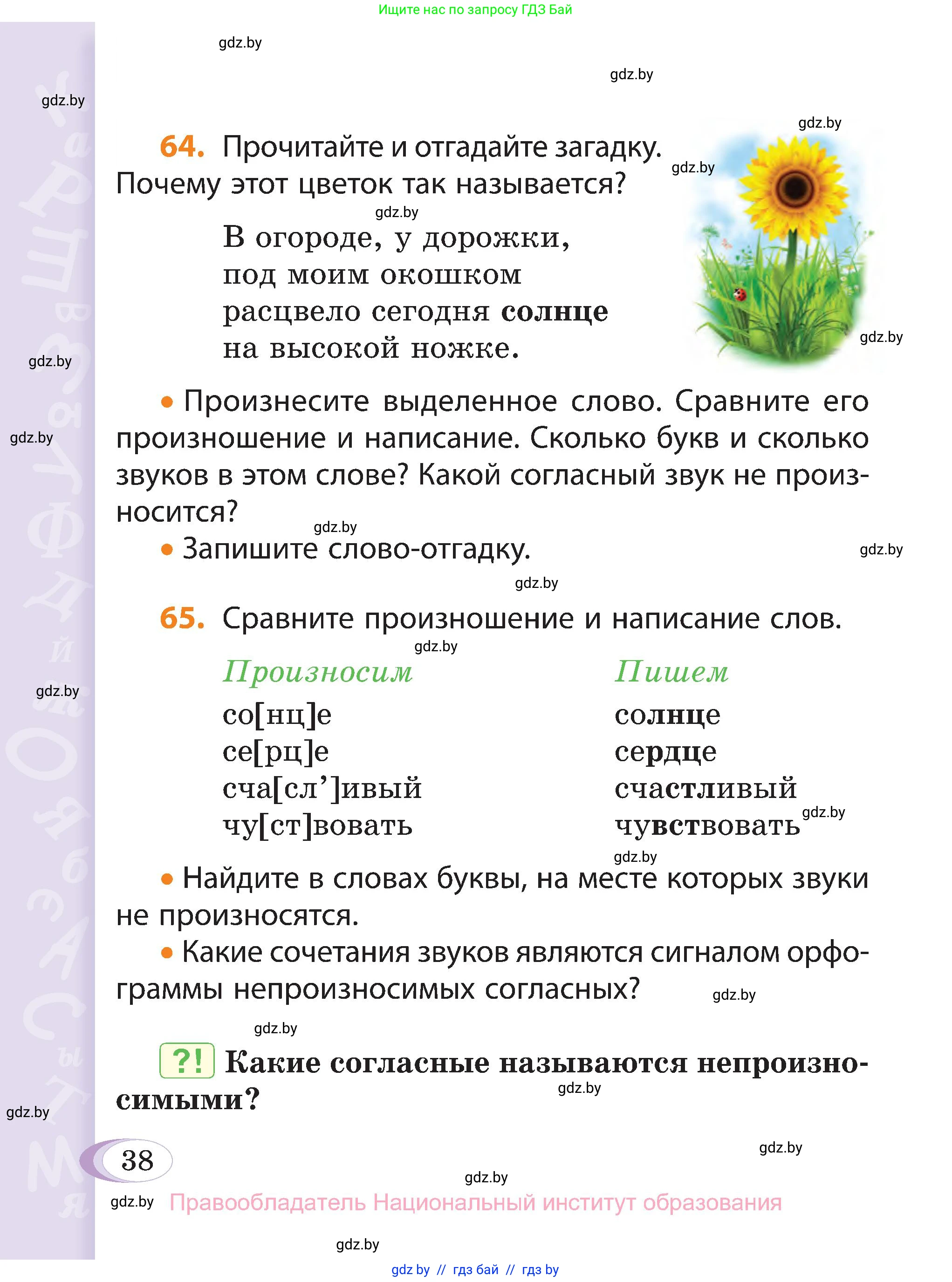 Русский язык, 3 класс Учебник, авторы: Антипова Маргарита Борисовна, Верниковская Алла Викторовна, Грабчикова Елена Самарьевна, издательство Национальный институт образования, Минск, 2023, Часть 2, страница 38