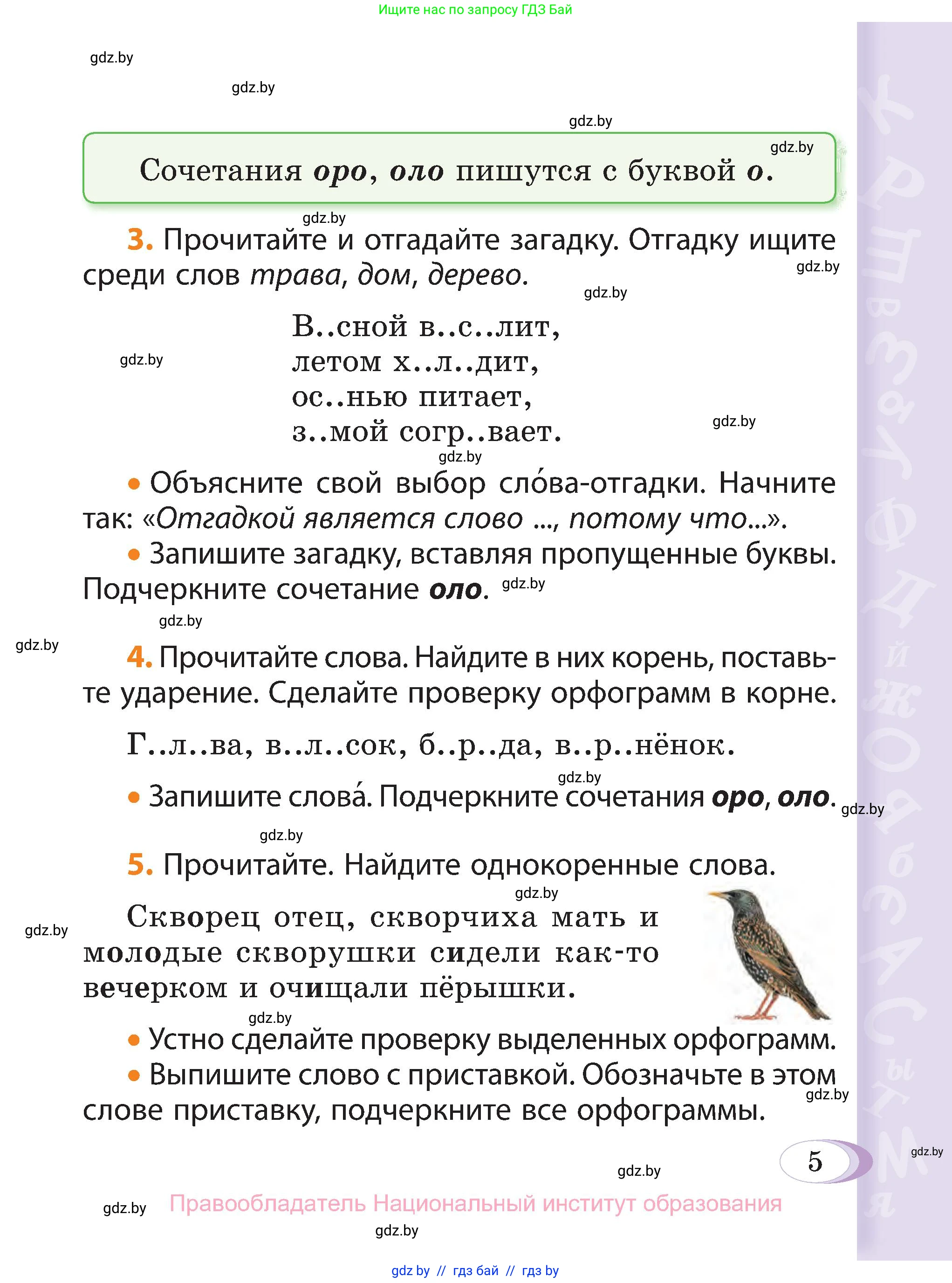 Русский язык, 3 класс Учебник, авторы: Антипова Маргарита Борисовна, Верниковская Алла Викторовна, Грабчикова Елена Самарьевна, издательство Национальный институт образования, Минск, 2023, Часть 2, страница 5