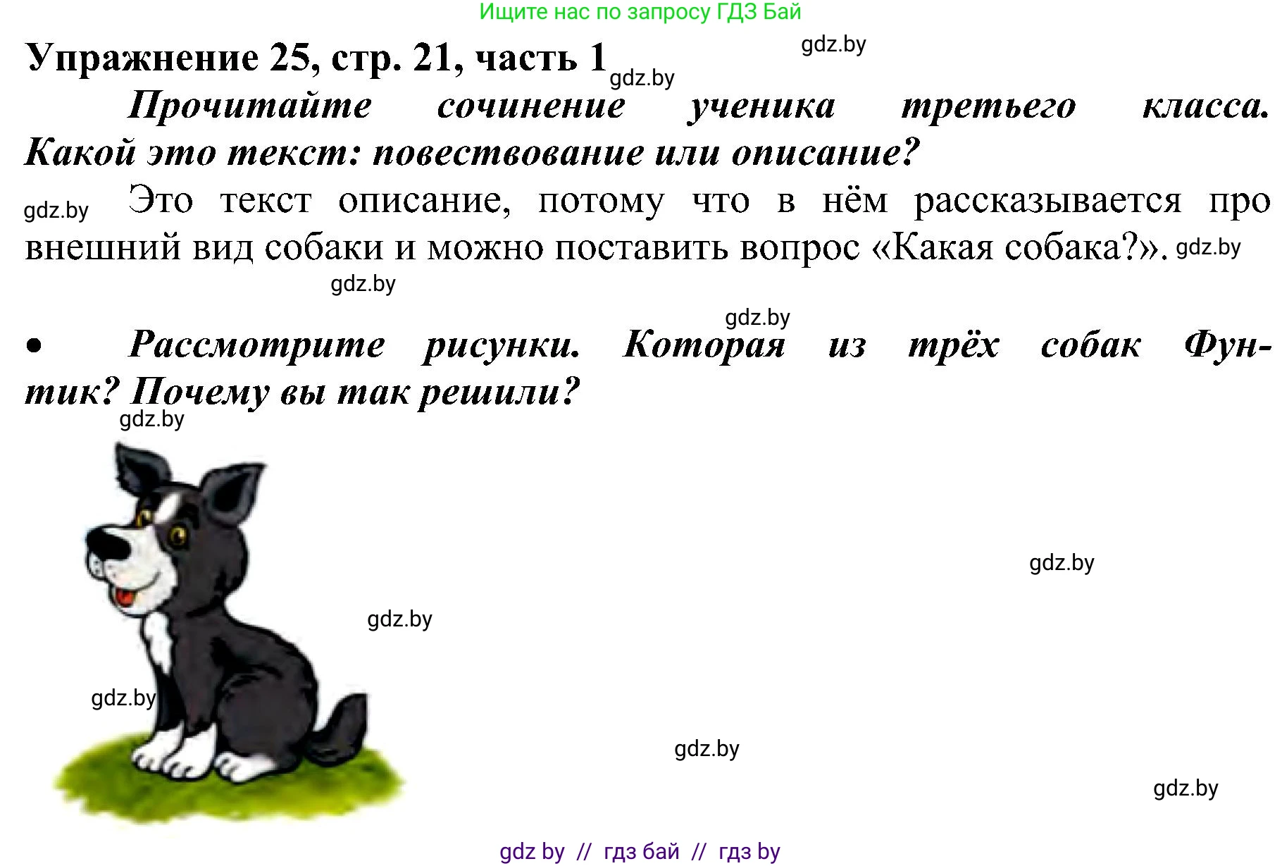 Русский язык, 3 класс Учебник, авторы: Антипова Маргарита Борисовна, Верниковская Алла Викторовна, Грабчикова Елена Самарьевна, издательство Национальный институт образования, Минск, 2023, Часть 1, страница 21, номер 25, Решение