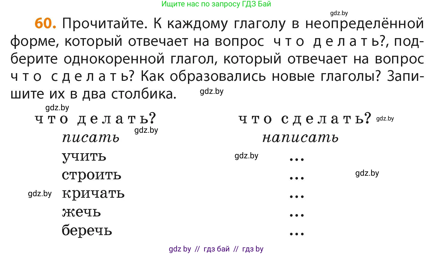 Русский язык, 4 класс Учебник, авторы: Антипова Маргарита Борисовна, Верниковская Алла Викторовна, Грабчикова Елена Самарьевна, издательство Академия образования, Минск, 2024, оранжевого цвета, Часть 2, страница 40, номер 60, Условие