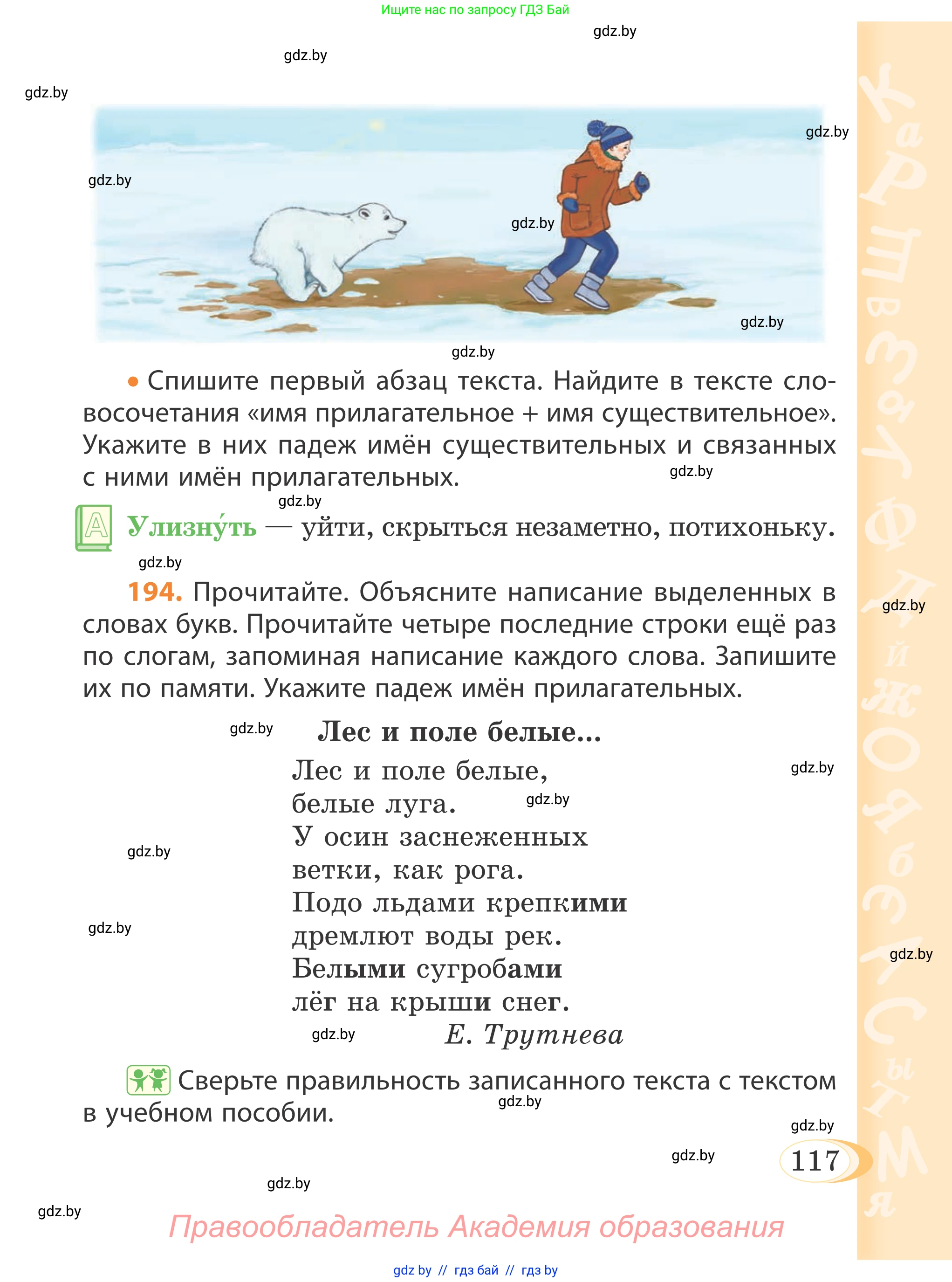 Русский язык, 4 класс Учебник, авторы: Антипова Маргарита Борисовна, Верниковская Алла Викторовна, Грабчикова Елена Самарьевна, издательство Академия образования, Минск, 2024, оранжевого цвета, Часть 1, страница 66, номер 117, Условие