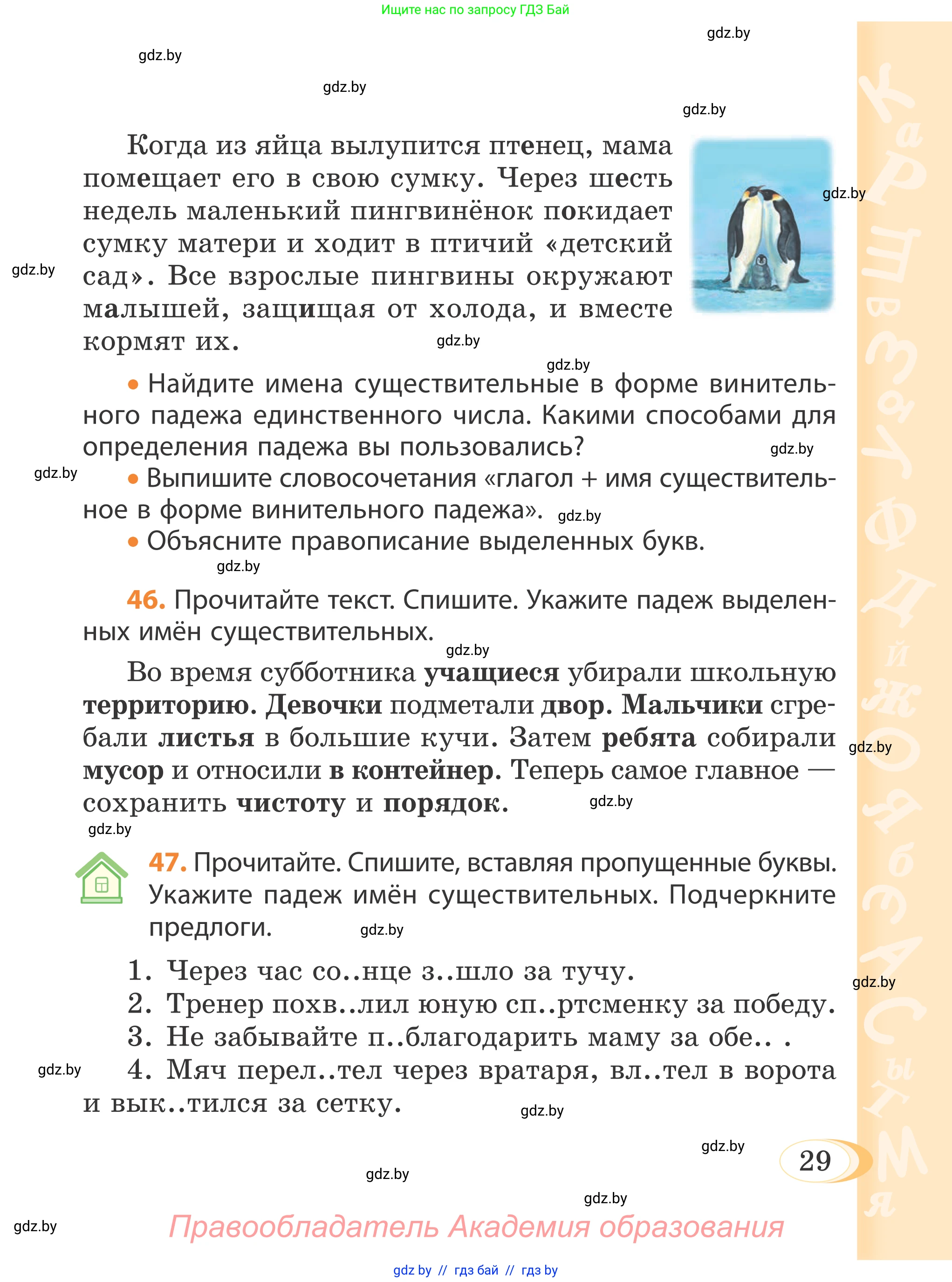 Русский язык, 4 класс Учебник, авторы: Антипова Маргарита Борисовна, Верниковская Алла Викторовна, Грабчикова Елена Самарьевна, издательство Академия образования, Минск, 2024, оранжевого цвета, Часть 1, страница 29