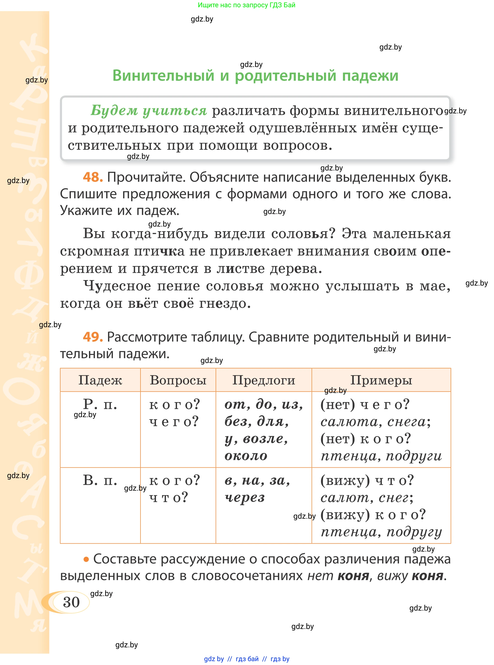 Русский язык, 4 класс Учебник, авторы: Антипова Маргарита Борисовна, Верниковская Алла Викторовна, Грабчикова Елена Самарьевна, издательство Академия образования, Минск, 2024, оранжевого цвета, Часть 1, страница 30