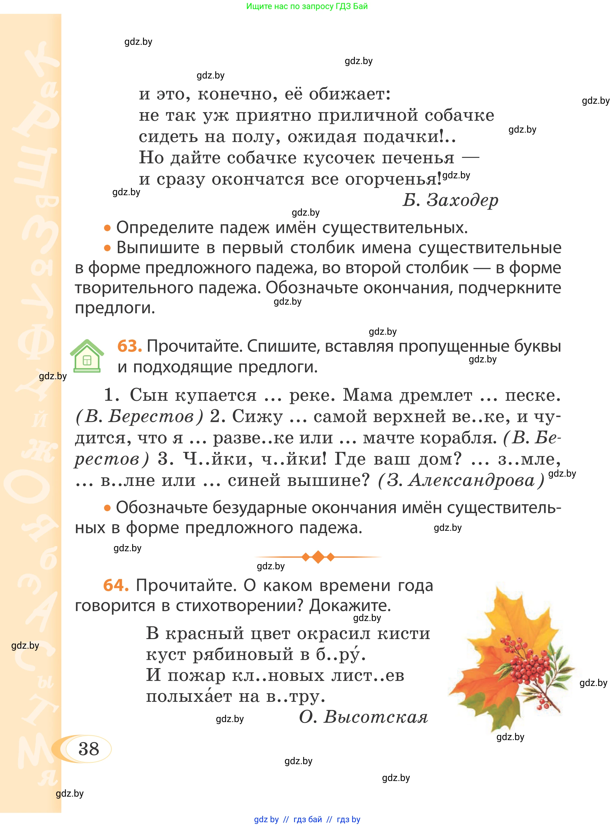 Русский язык, 4 класс Учебник, авторы: Антипова Маргарита Борисовна, Верниковская Алла Викторовна, Грабчикова Елена Самарьевна, издательство Академия образования, Минск, 2024, оранжевого цвета, Часть 1, страница 38