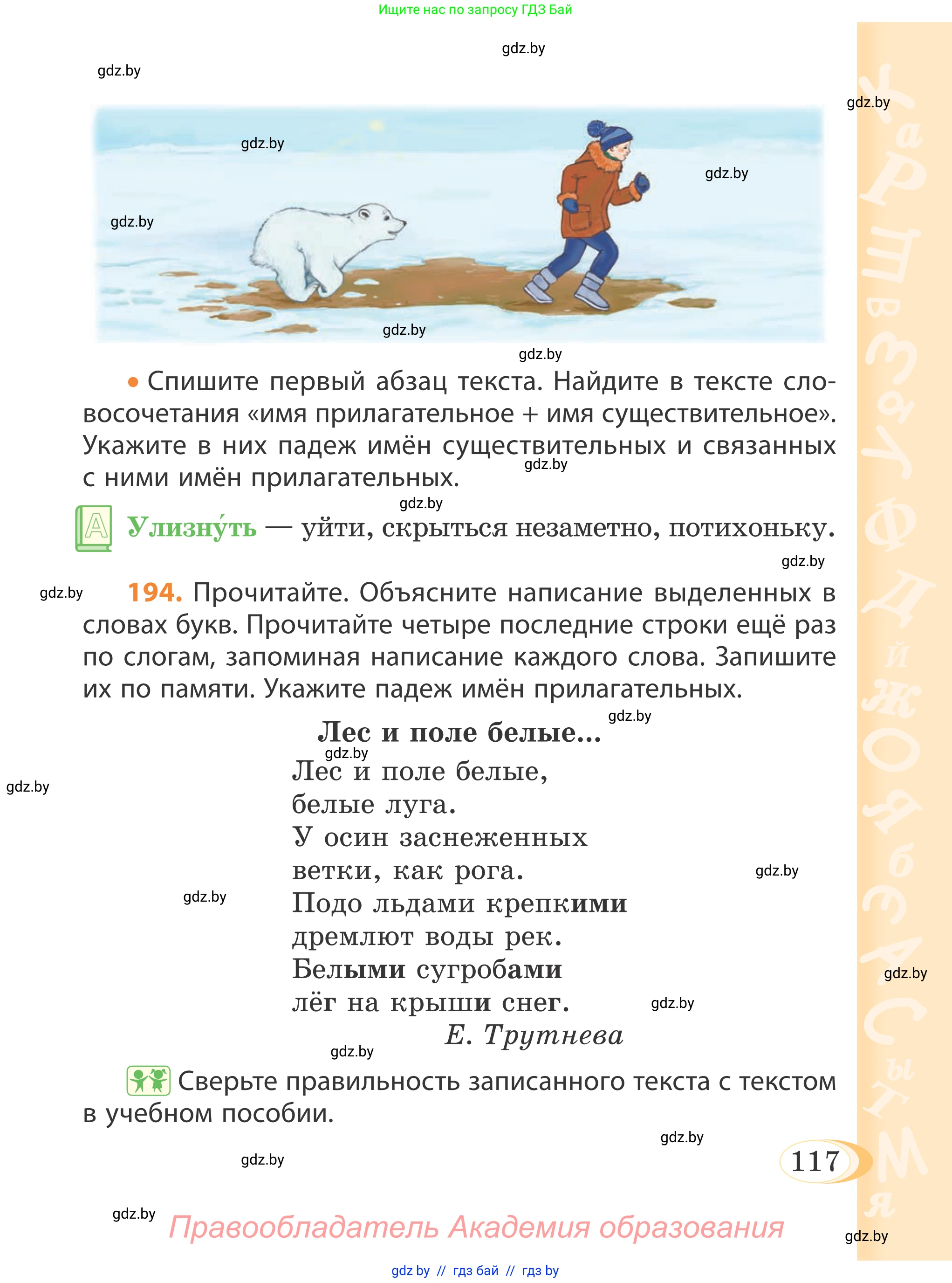 Русский язык, 4 класс Учебник, авторы: Антипова Маргарита Борисовна, Верниковская Алла Викторовна, Грабчикова Елена Самарьевна, издательство Академия образования, Минск, 2024, оранжевого цвета, Часть 1, страница 117