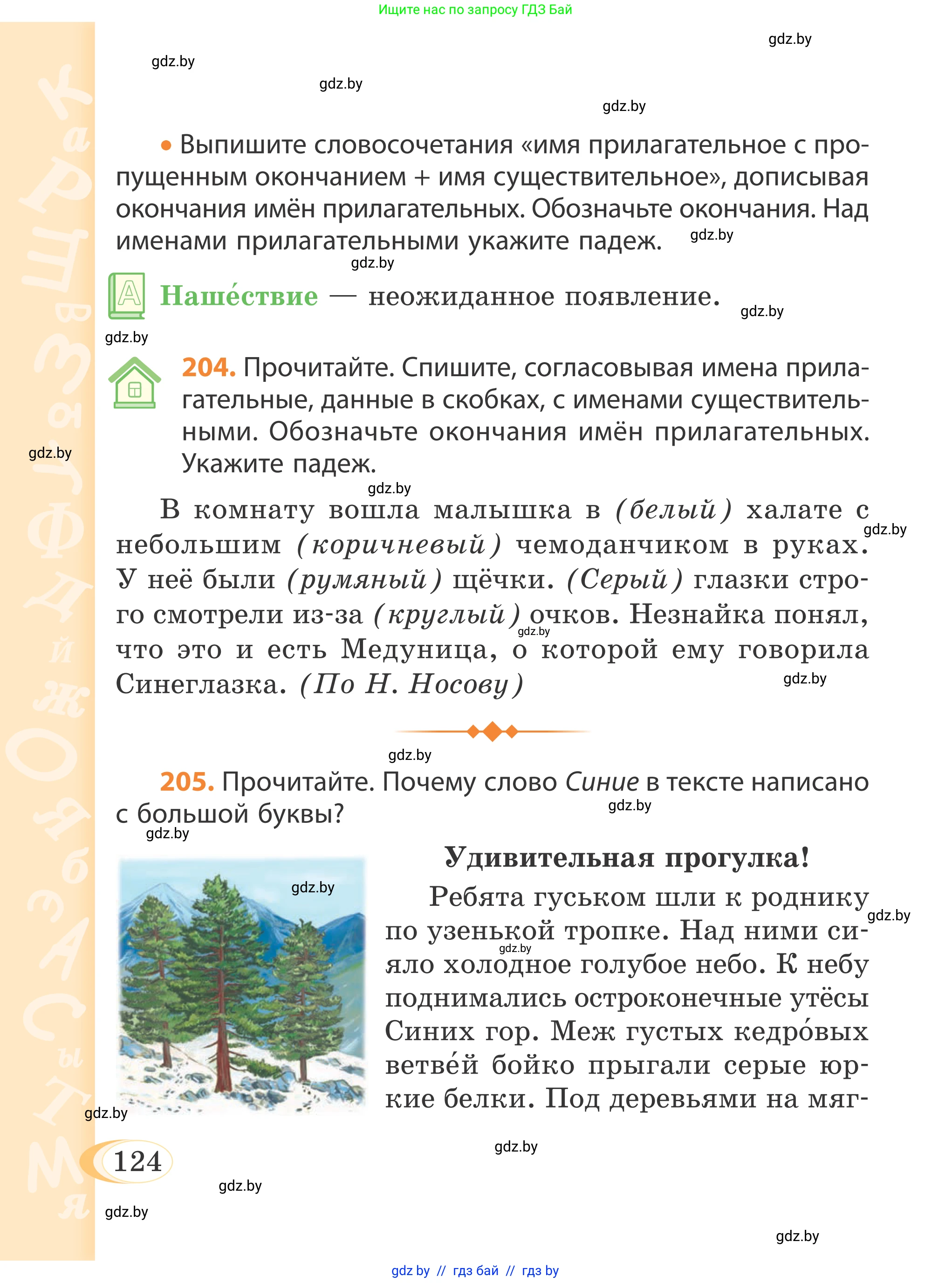 Русский язык, 4 класс Учебник, авторы: Антипова Маргарита Борисовна, Верниковская Алла Викторовна, Грабчикова Елена Самарьевна, издательство Академия образования, Минск, 2024, оранжевого цвета, Часть 1, страница 124