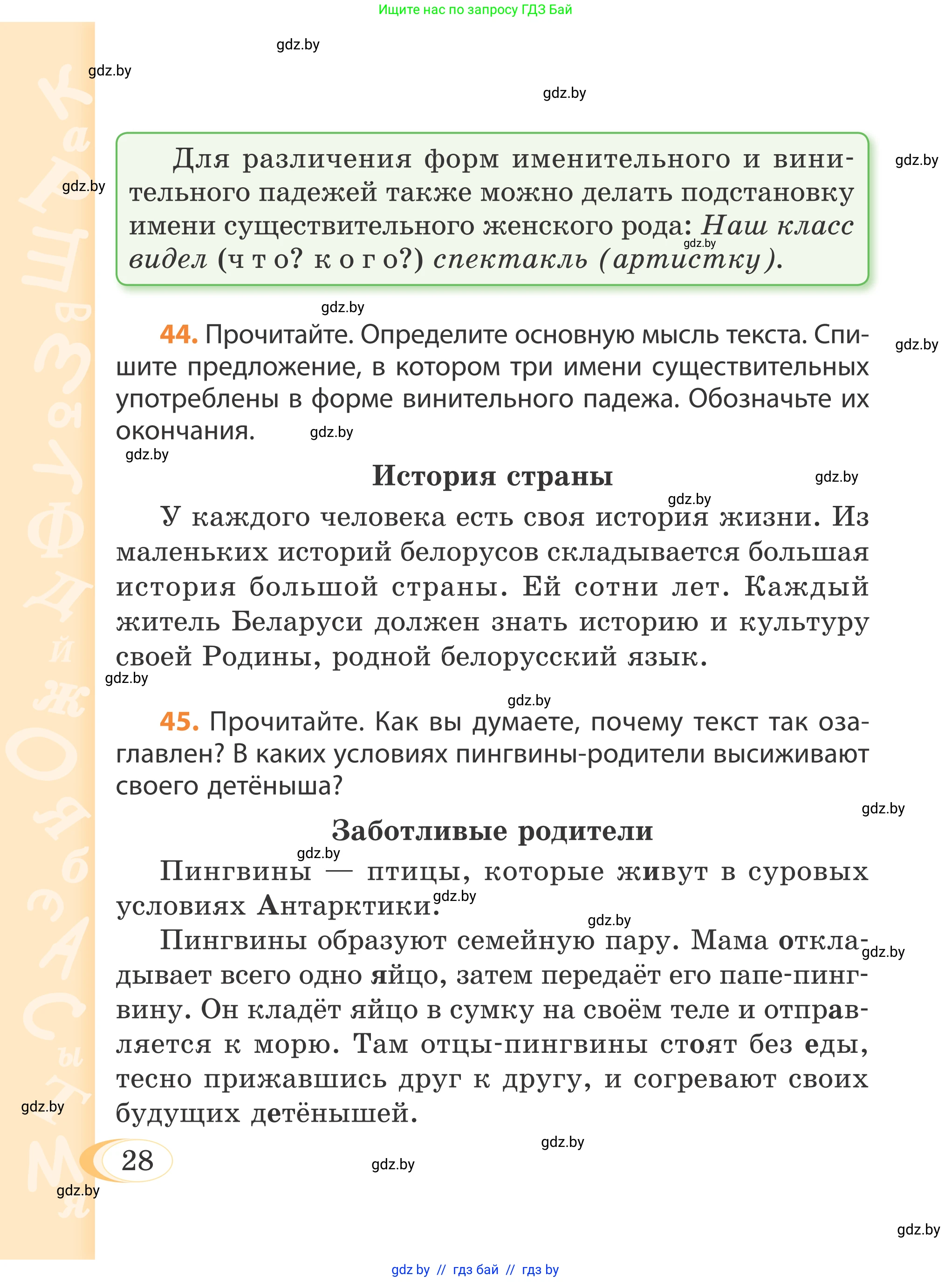 Русский язык, 4 класс Учебник, авторы: Антипова Маргарита Борисовна, Верниковская Алла Викторовна, Грабчикова Елена Самарьевна, издательство Академия образования, Минск, 2024, оранжевого цвета, Часть 1, страница 28