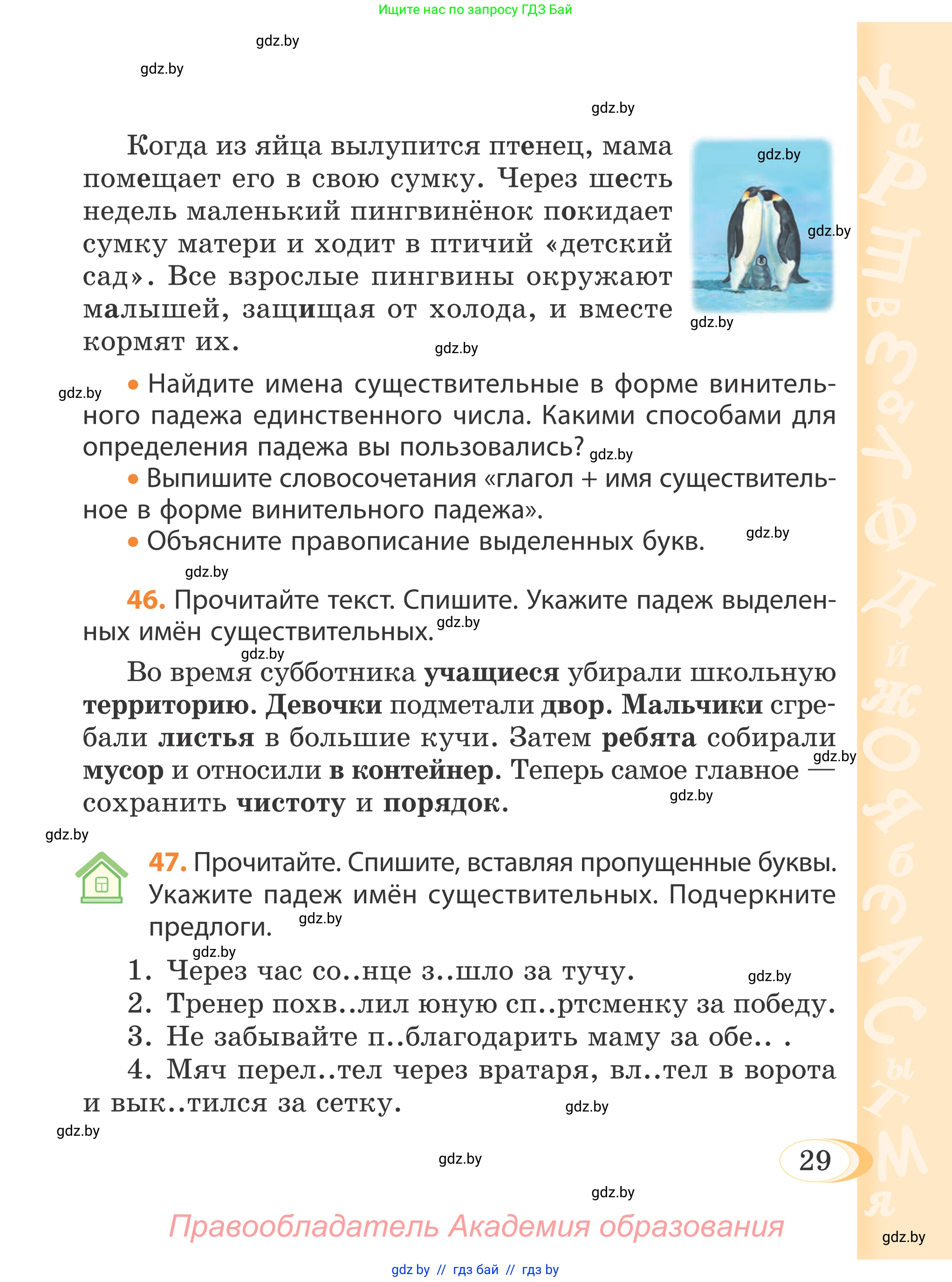 Русский язык, 4 класс Учебник, авторы: Антипова Маргарита Борисовна, Верниковская Алла Викторовна, Грабчикова Елена Самарьевна, издательство Академия образования, Минск, 2024, оранжевого цвета, Часть 1, страница 29