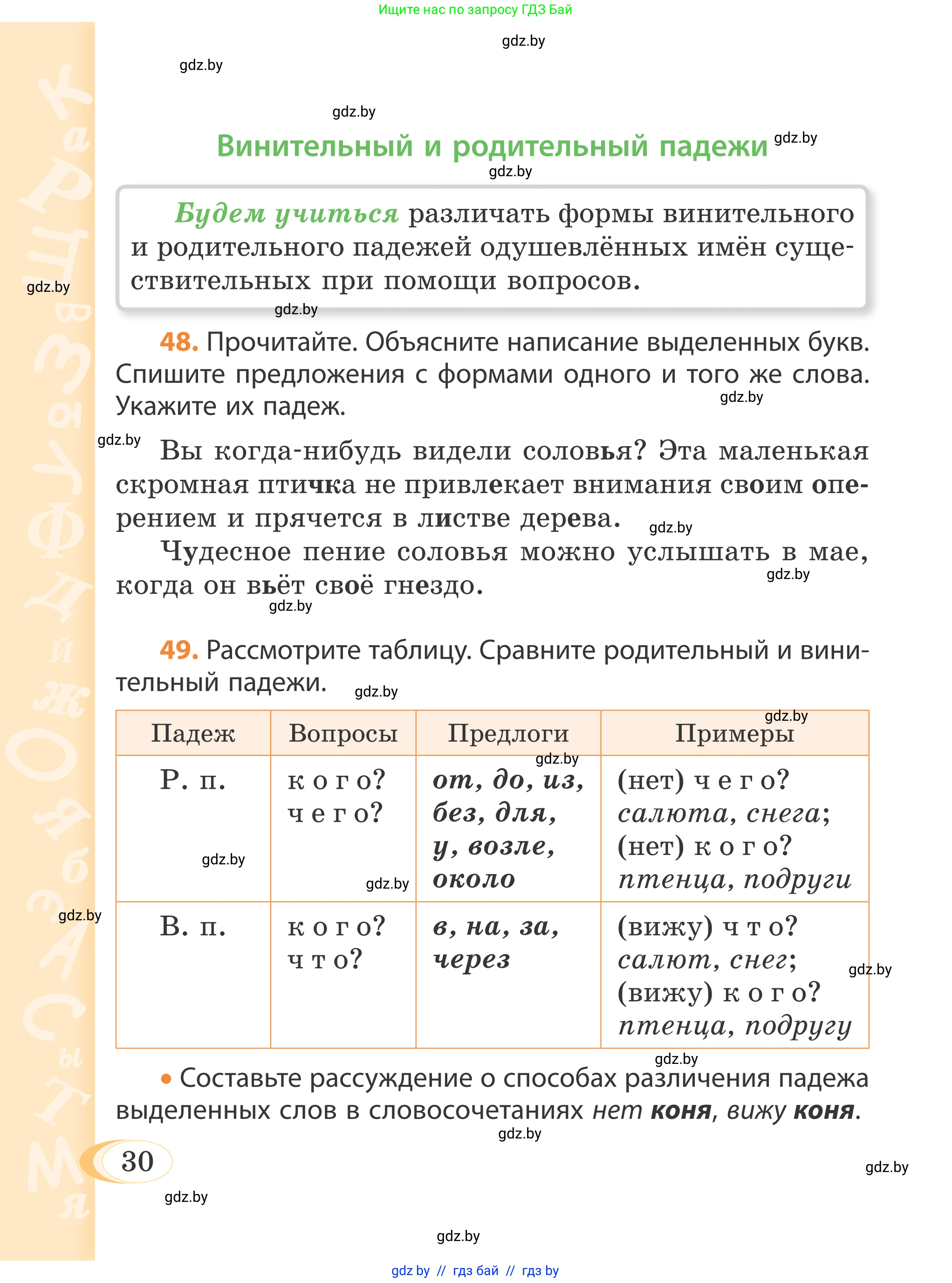 Русский язык, 4 класс Учебник, авторы: Антипова Маргарита Борисовна, Верниковская Алла Викторовна, Грабчикова Елена Самарьевна, издательство Академия образования, Минск, 2024, оранжевого цвета, Часть 1, страница 30