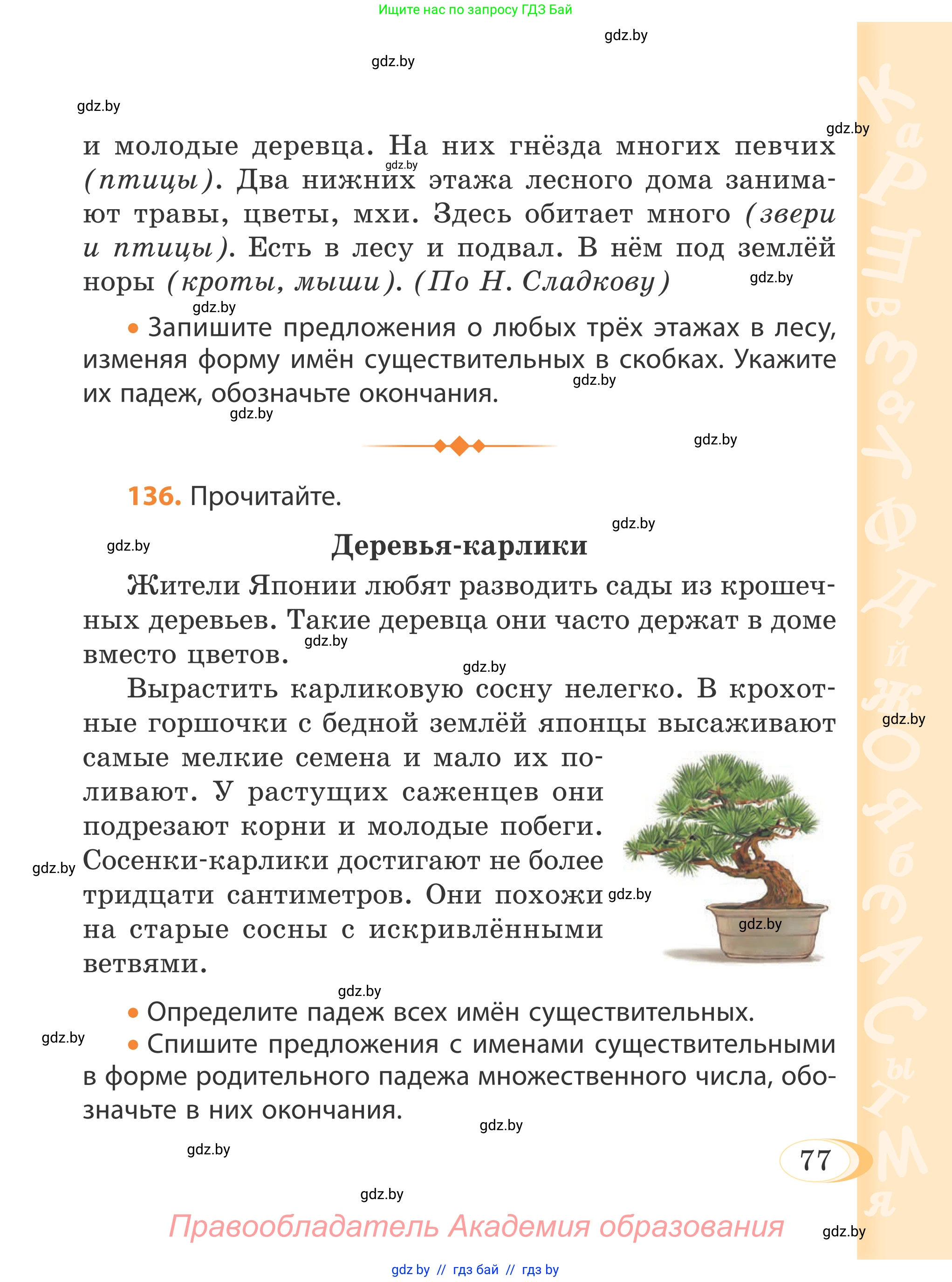 Русский язык, 4 класс Учебник, авторы: Антипова Маргарита Борисовна, Верниковская Алла Викторовна, Грабчикова Елена Самарьевна, издательство Академия образования, Минск, 2024, оранжевого цвета, Часть 1, страница 77
