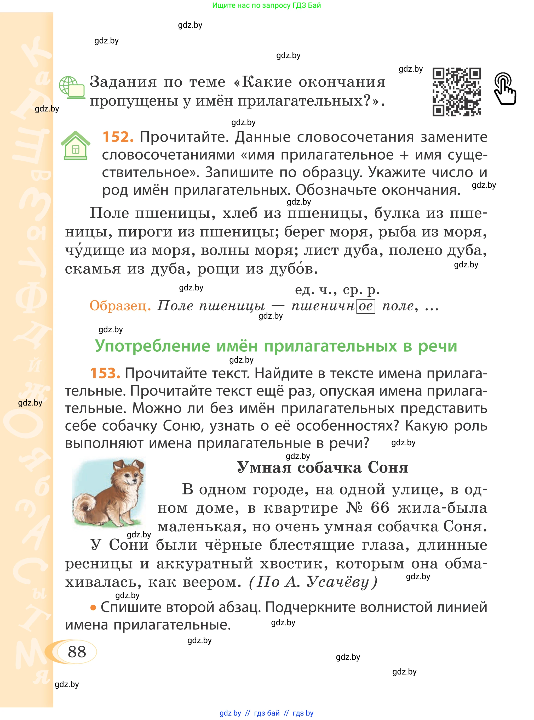 Русский язык, 4 класс Учебник, авторы: Антипова Маргарита Борисовна, Верниковская Алла Викторовна, Грабчикова Елена Самарьевна, издательство Академия образования, Минск, 2024, оранжевого цвета, Часть 1, страница 88