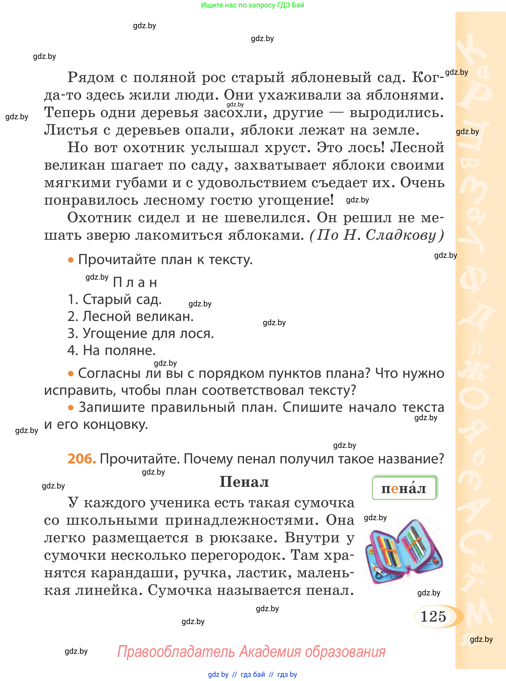 Русский язык, 4 класс Учебник, авторы: Антипова Маргарита Борисовна, Верниковская Алла Викторовна, Грабчикова Елена Самарьевна, издательство Академия образования, Минск, 2024, оранжевого цвета, Часть 2, страница 125