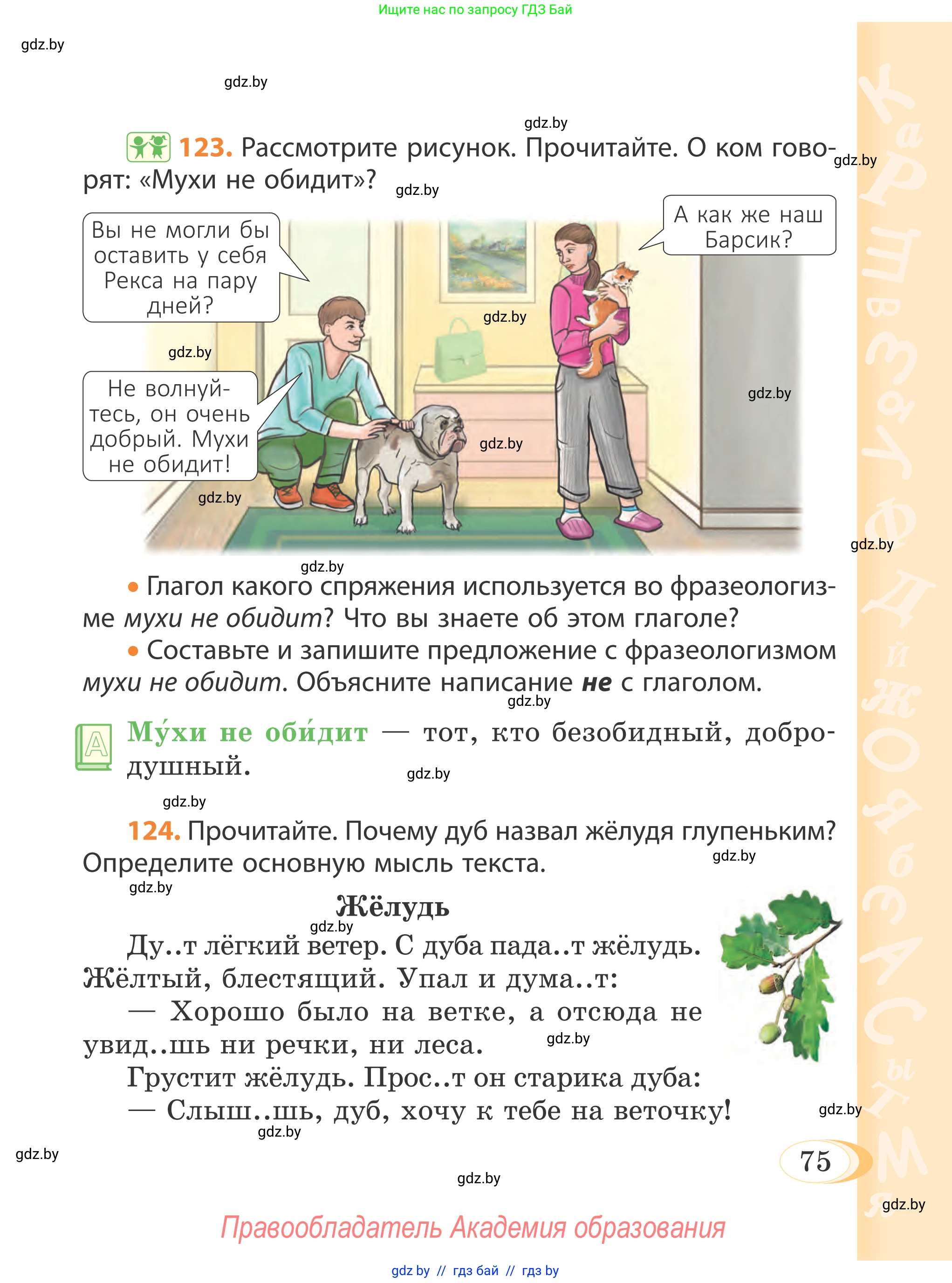 Русский язык, 4 класс Учебник, авторы: Антипова Маргарита Борисовна, Верниковская Алла Викторовна, Грабчикова Елена Самарьевна, издательство Академия образования, Минск, 2024, оранжевого цвета, Часть 2, страница 75