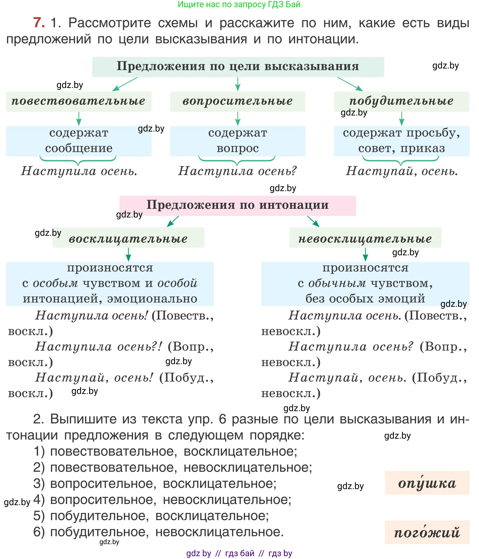 Русский язык, 5 класс Учебник, авторы: Мурина Лариса Александровна, Игнатович Татьяна Владимировна, Жадейко Жанна Фёдоровна, издательство Академия образования, Минск, 2025, голубого цвета, Часть 1, страница 11, номер 7, Условие