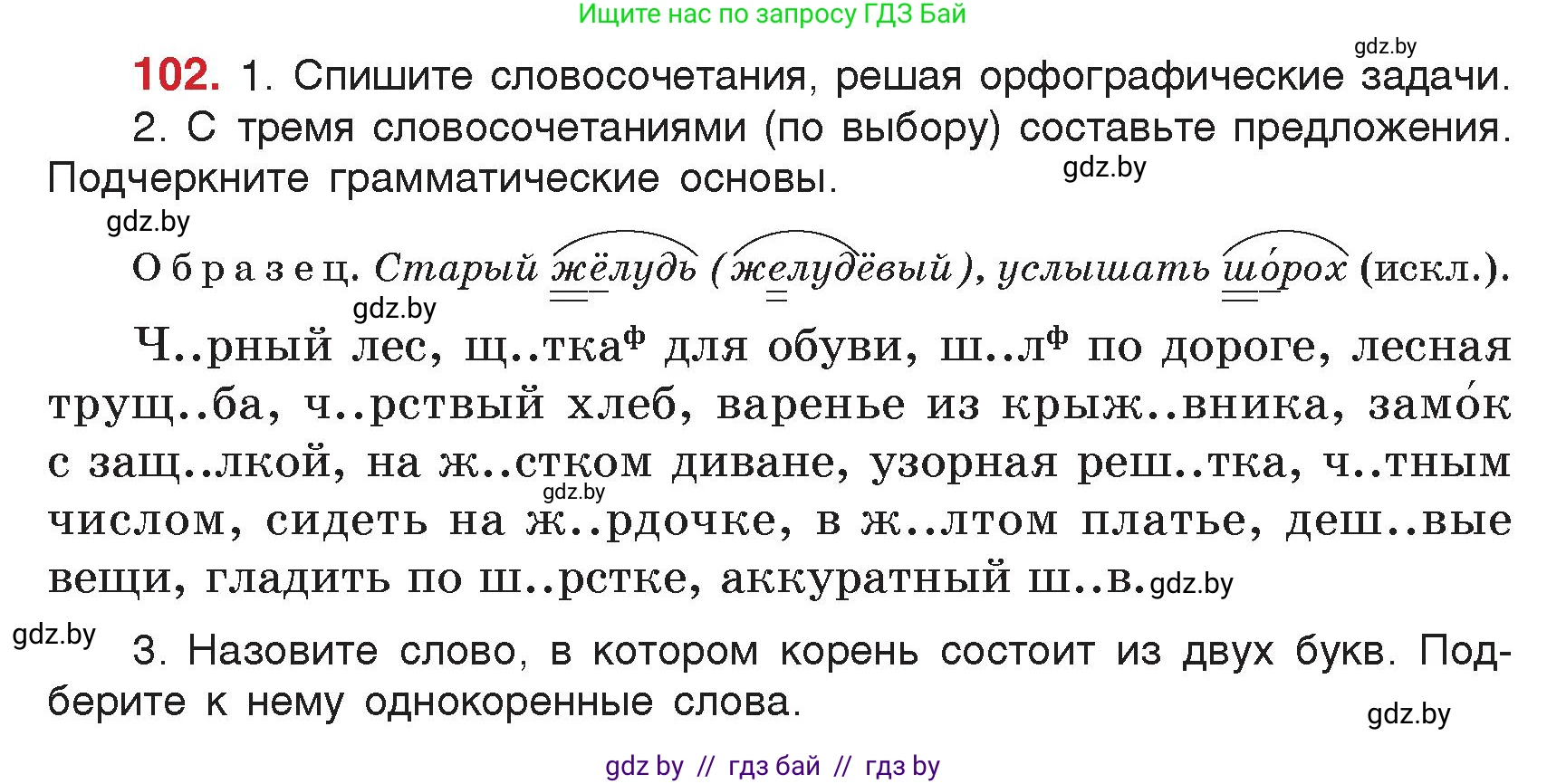 Русский язык, 5 класс Учебник, авторы: Мурина Лариса Александровна, Игнатович Татьяна Владимировна, Жадейко Жанна Фёдоровна, издательство Академия образования, Минск, 2025, голубого цвета, Часть 2, страница 56, номер 102, Условие