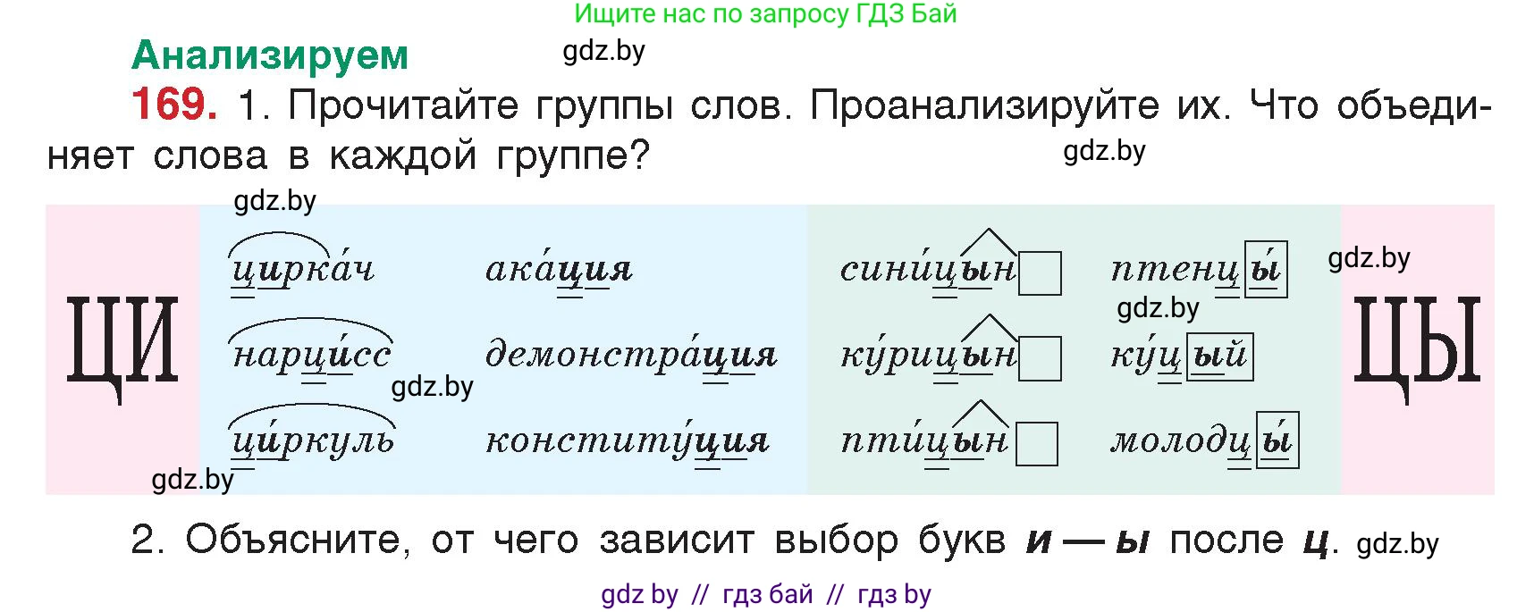 Русский язык, 5 класс Учебник, авторы: Мурина Лариса Александровна, Игнатович Татьяна Владимировна, Жадейко Жанна Фёдоровна, издательство Академия образования, Минск, 2025, голубого цвета, Часть 2, страница 86, номер 169, Условие