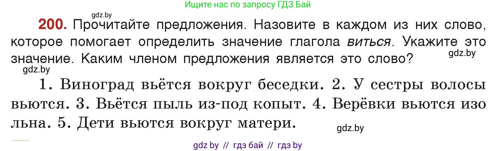 Русский язык, 5 класс Учебник, авторы: Мурина Лариса Александровна, Игнатович Татьяна Владимировна, Жадейко Жанна Фёдоровна, издательство Академия образования, Минск, 2025, голубого цвета, Часть 2, страница 100, номер 200, Условие