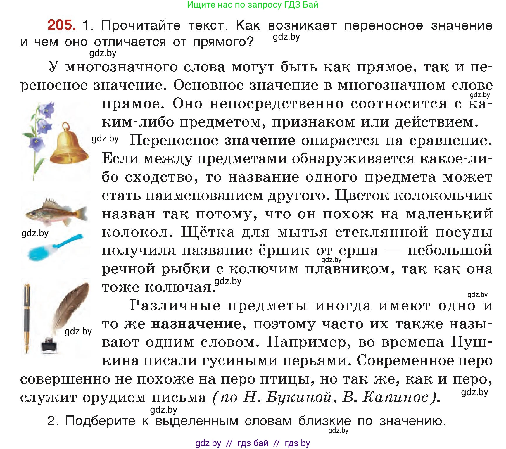 Русский язык, 5 класс Учебник, авторы: Мурина Лариса Александровна, Игнатович Татьяна Владимировна, Жадейко Жанна Фёдоровна, издательство Академия образования, Минск, 2025, голубого цвета, Часть 2, страница 102, номер 205, Условие