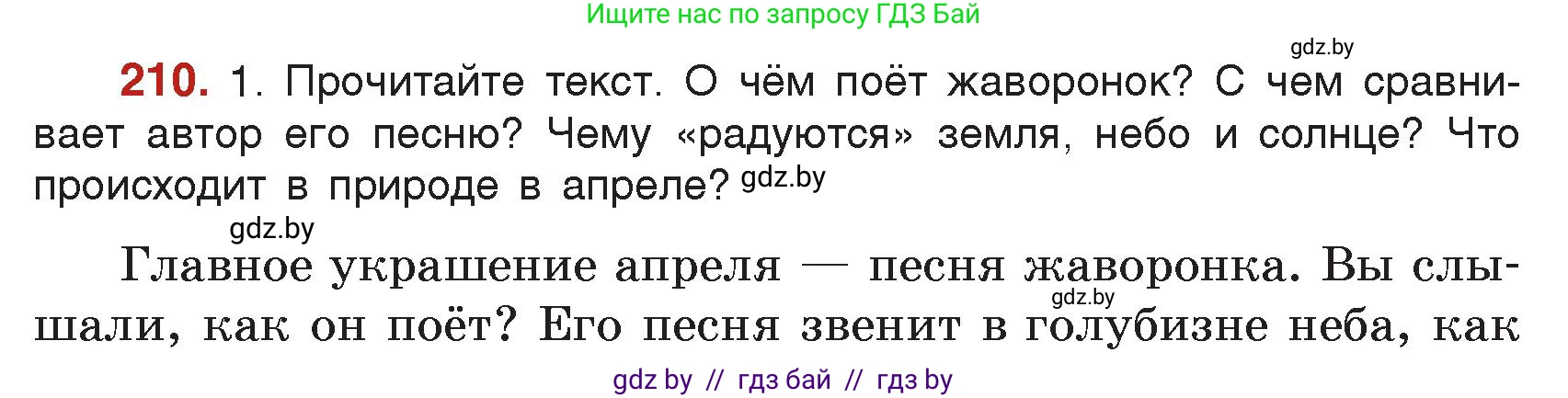 Русский язык, 5 класс Учебник, авторы: Мурина Лариса Александровна, Игнатович Татьяна Владимировна, Жадейко Жанна Фёдоровна, издательство Академия образования, Минск, 2025, голубого цвета, Часть 2, страница 104, номер 210, Условие