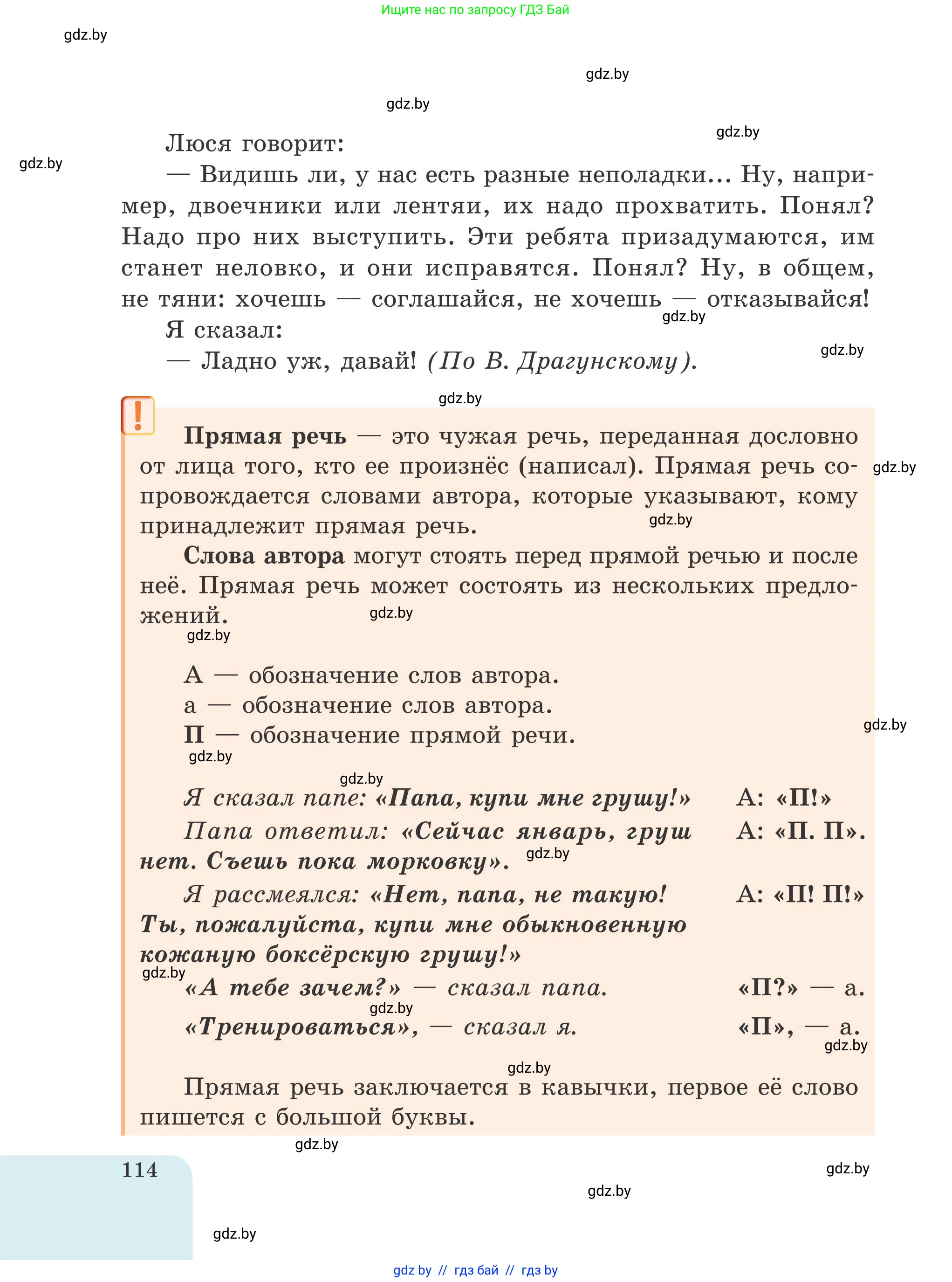 Русский язык, 5 класс Учебник, авторы: Мурина Лариса Александровна, Игнатович Татьяна Владимировна, Жадейко Жанна Фёдоровна, издательство Академия образования, Минск, 2025, голубого цвета, страница 114