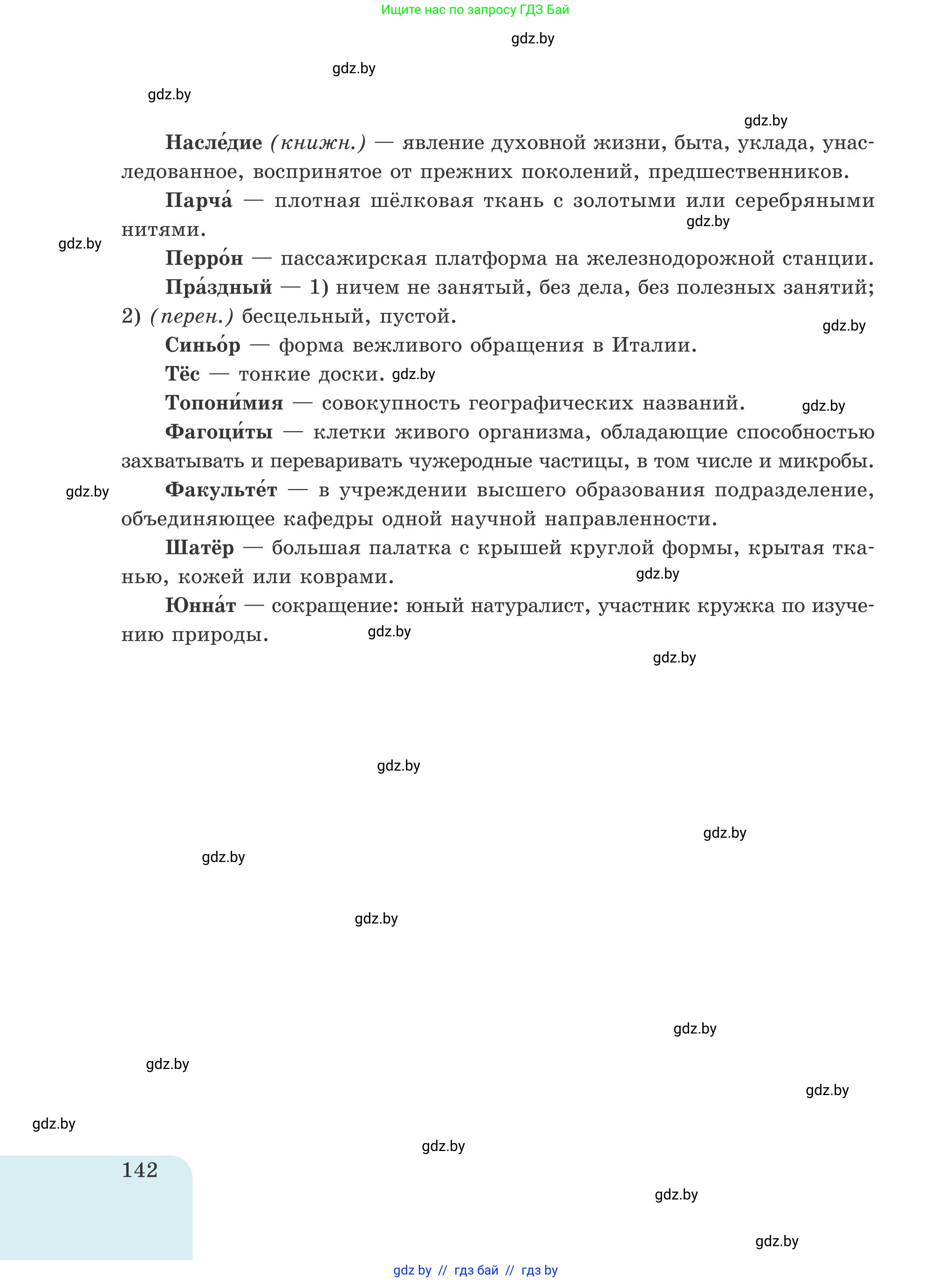 Русский язык, 5 класс Учебник, авторы: Мурина Лариса Александровна, Игнатович Татьяна Владимировна, Жадейко Жанна Фёдоровна, издательство Академия образования, Минск, 2025, голубого цвета, страница 142