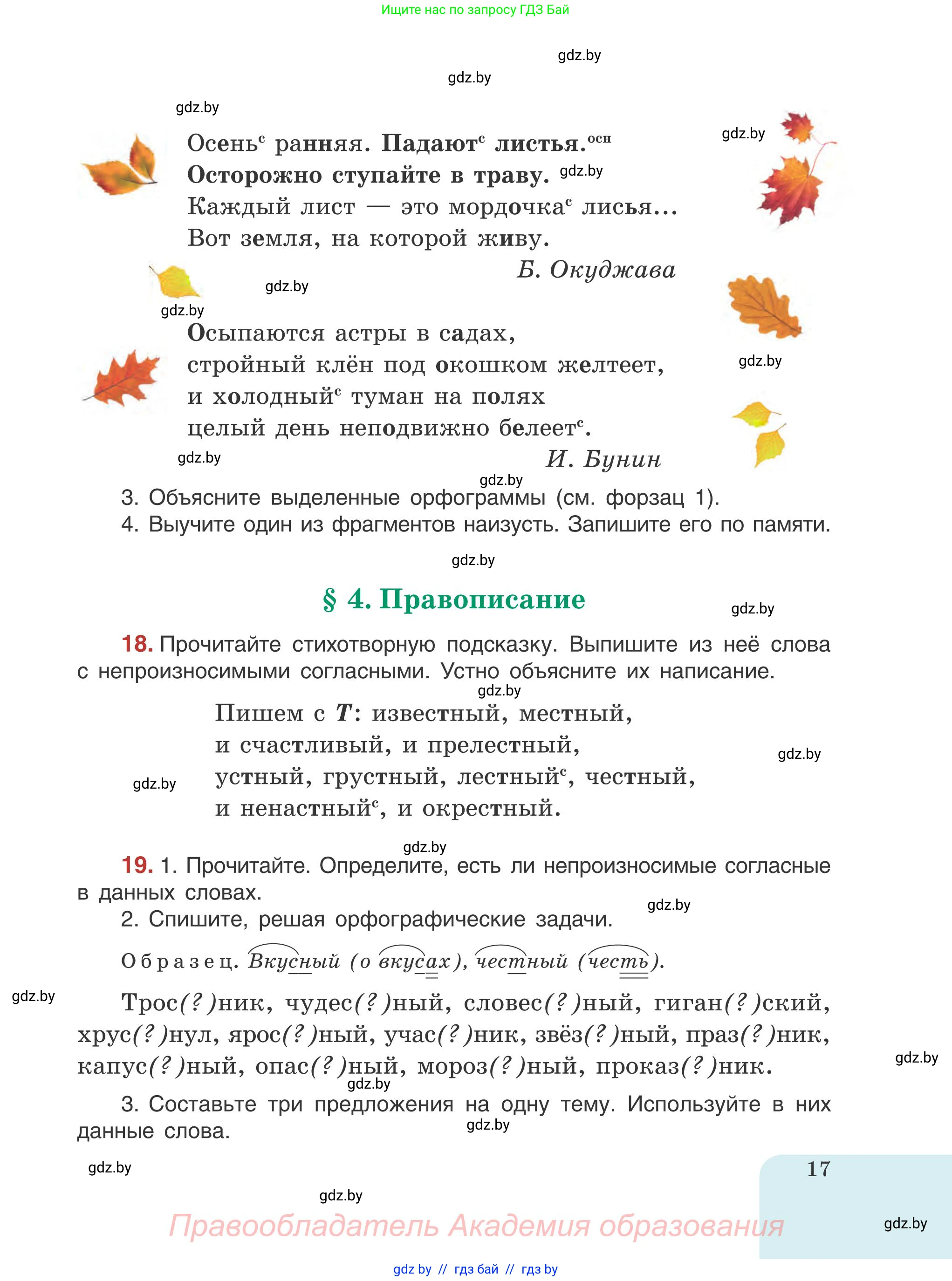 Русский язык, 5 класс Учебник, авторы: Мурина Лариса Александровна, Игнатович Татьяна Владимировна, Жадейко Жанна Фёдоровна, издательство Академия образования, Минск, 2025, голубого цвета, Часть 1, страница 17