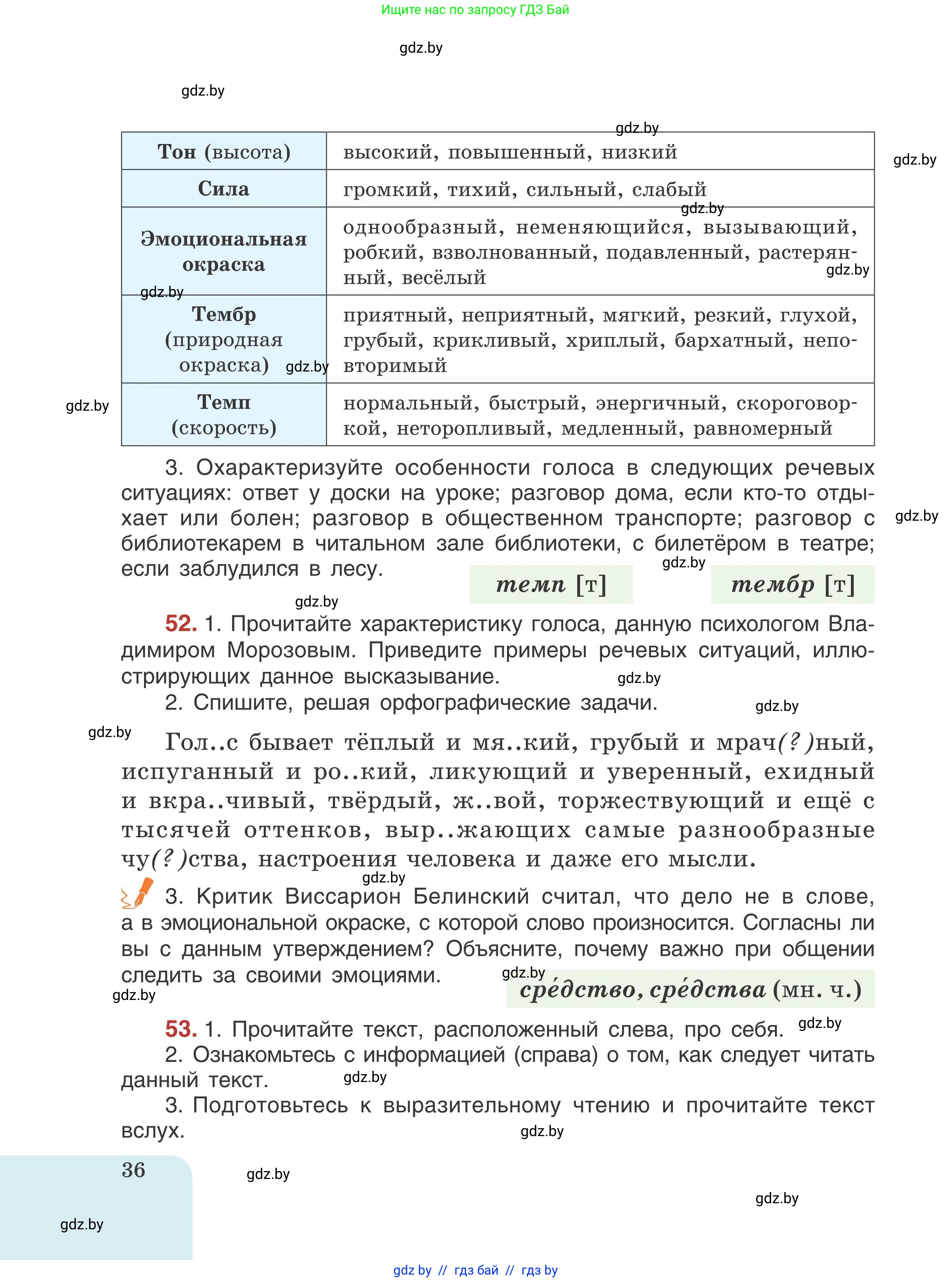 Русский язык, 5 класс Учебник, авторы: Мурина Лариса Александровна, Игнатович Татьяна Владимировна, Жадейко Жанна Фёдоровна, издательство Академия образования, Минск, 2025, голубого цвета, Часть 1, страница 36