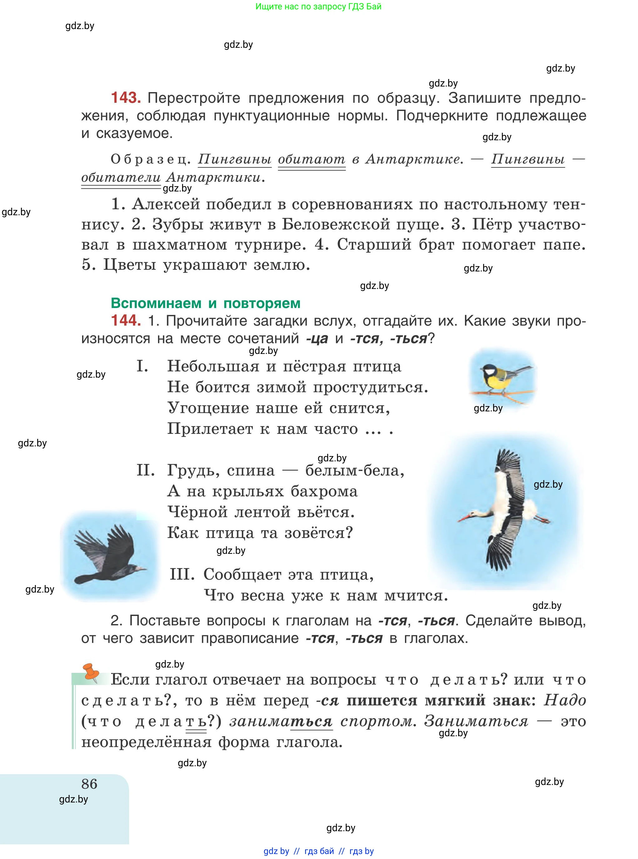 Русский язык, 5 класс Учебник, авторы: Мурина Лариса Александровна, Игнатович Татьяна Владимировна, Жадейко Жанна Фёдоровна, издательство Академия образования, Минск, 2025, голубого цвета, Часть 1, страница 86