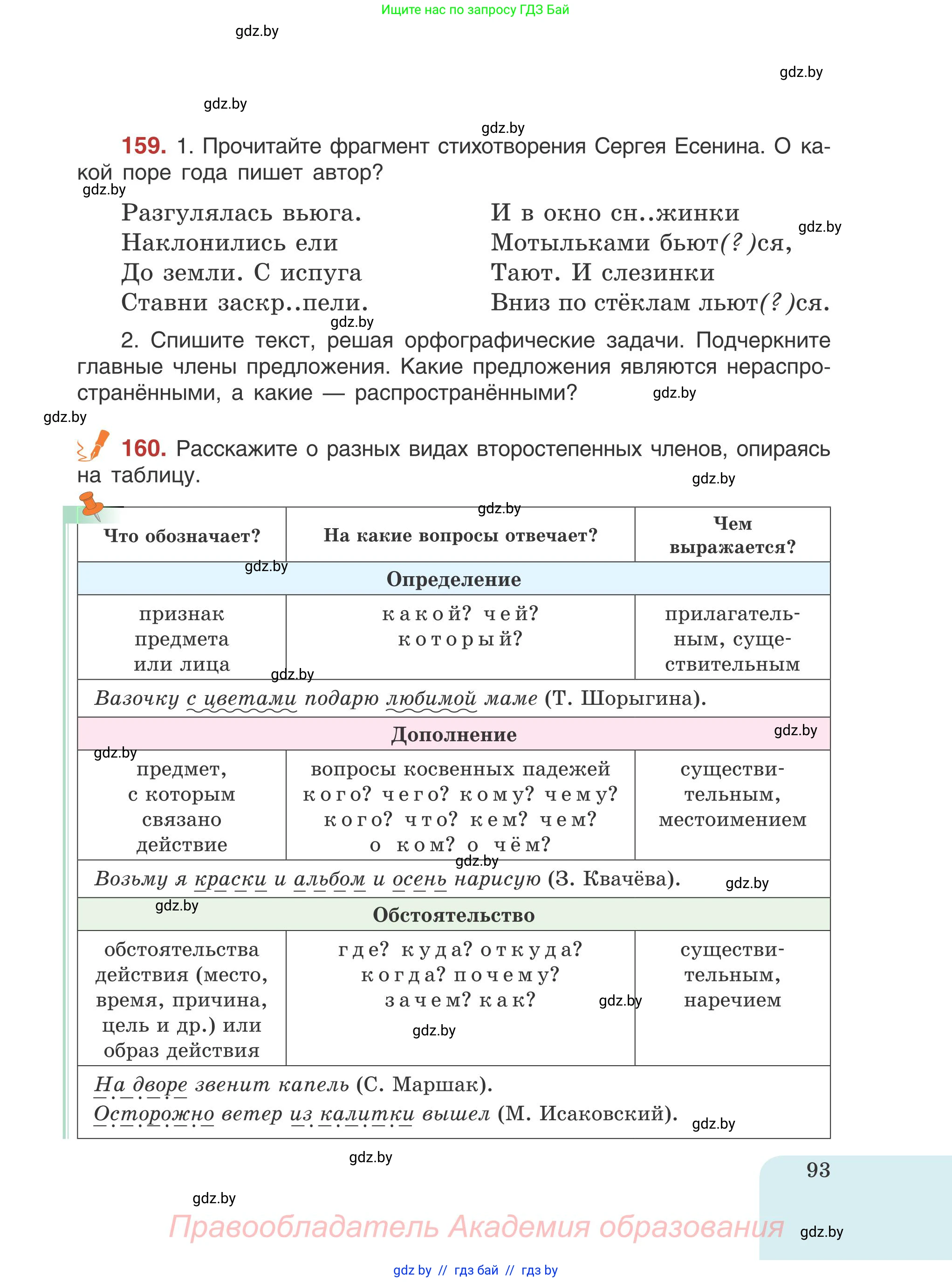Русский язык, 5 класс Учебник, авторы: Мурина Лариса Александровна, Игнатович Татьяна Владимировна, Жадейко Жанна Фёдоровна, издательство Академия образования, Минск, 2025, голубого цвета, Часть 1, страница 93
